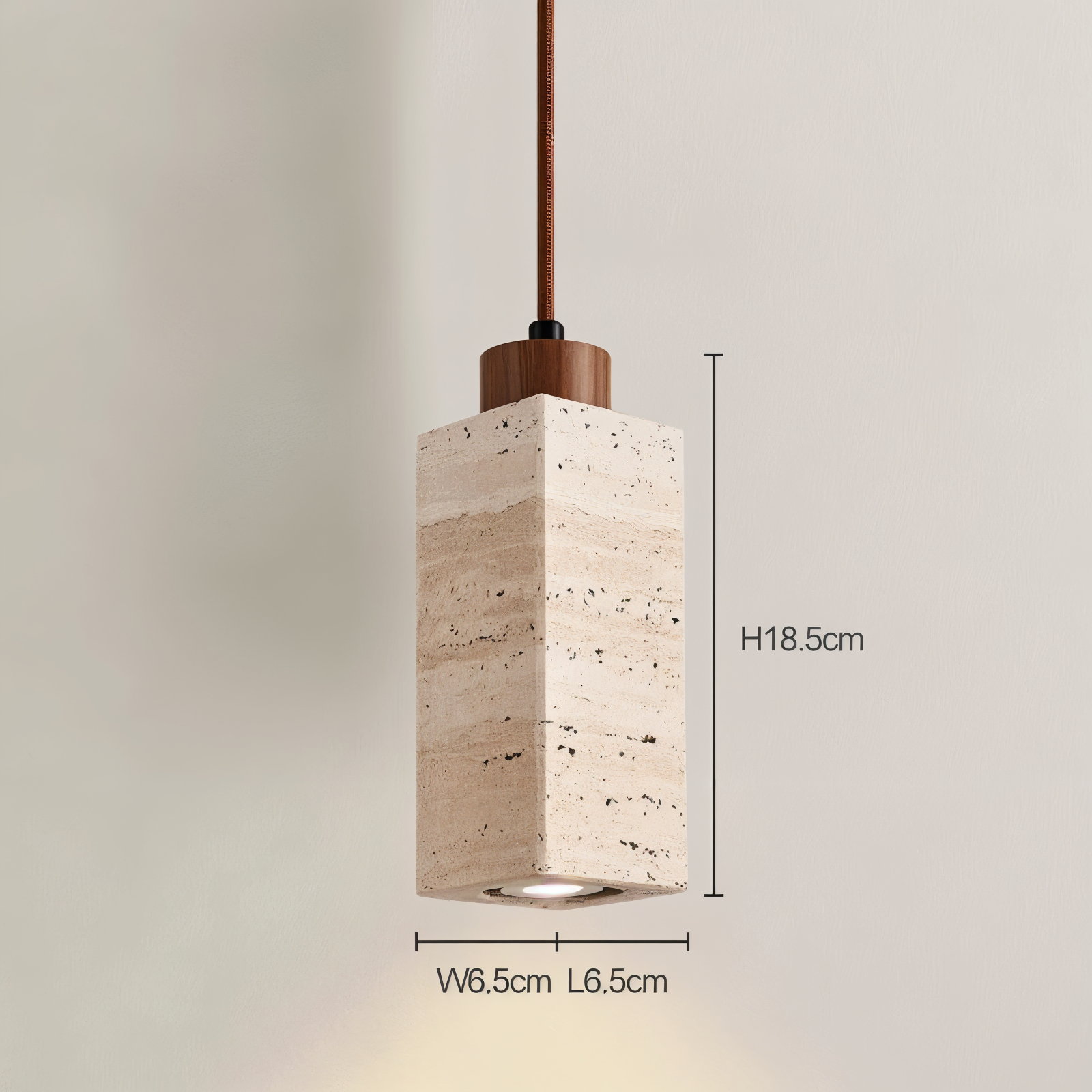 Marmor-Deckenlampen beleuchtung - Zylindrische Marmorleuchten - Röhrenpendelleuchte