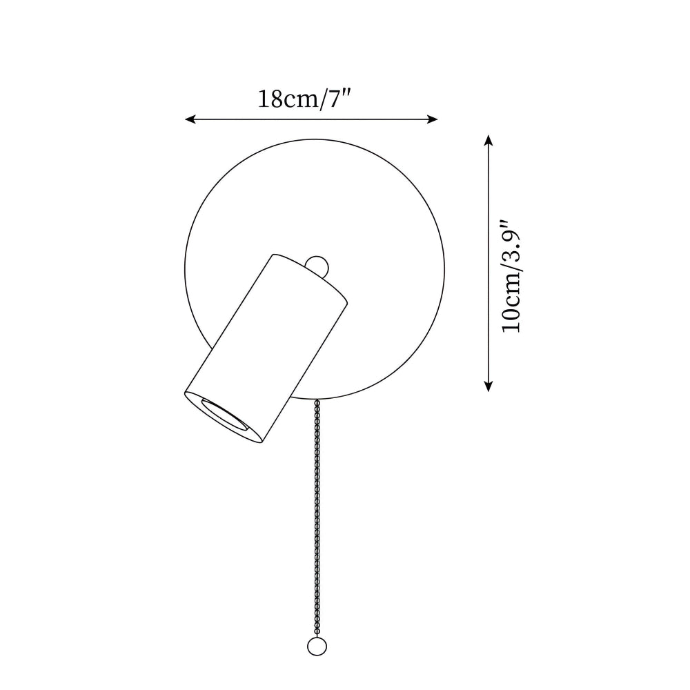 Mini Runde LED Wandleuchte - Drehbare Wandleuchte für die Wohnkultur