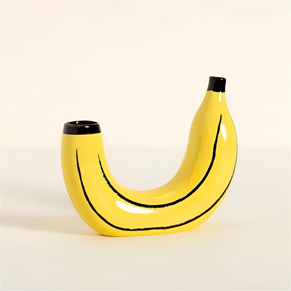 Moderne, Bananenförmige dekorative Vase für stilvolle Wohnkultur
