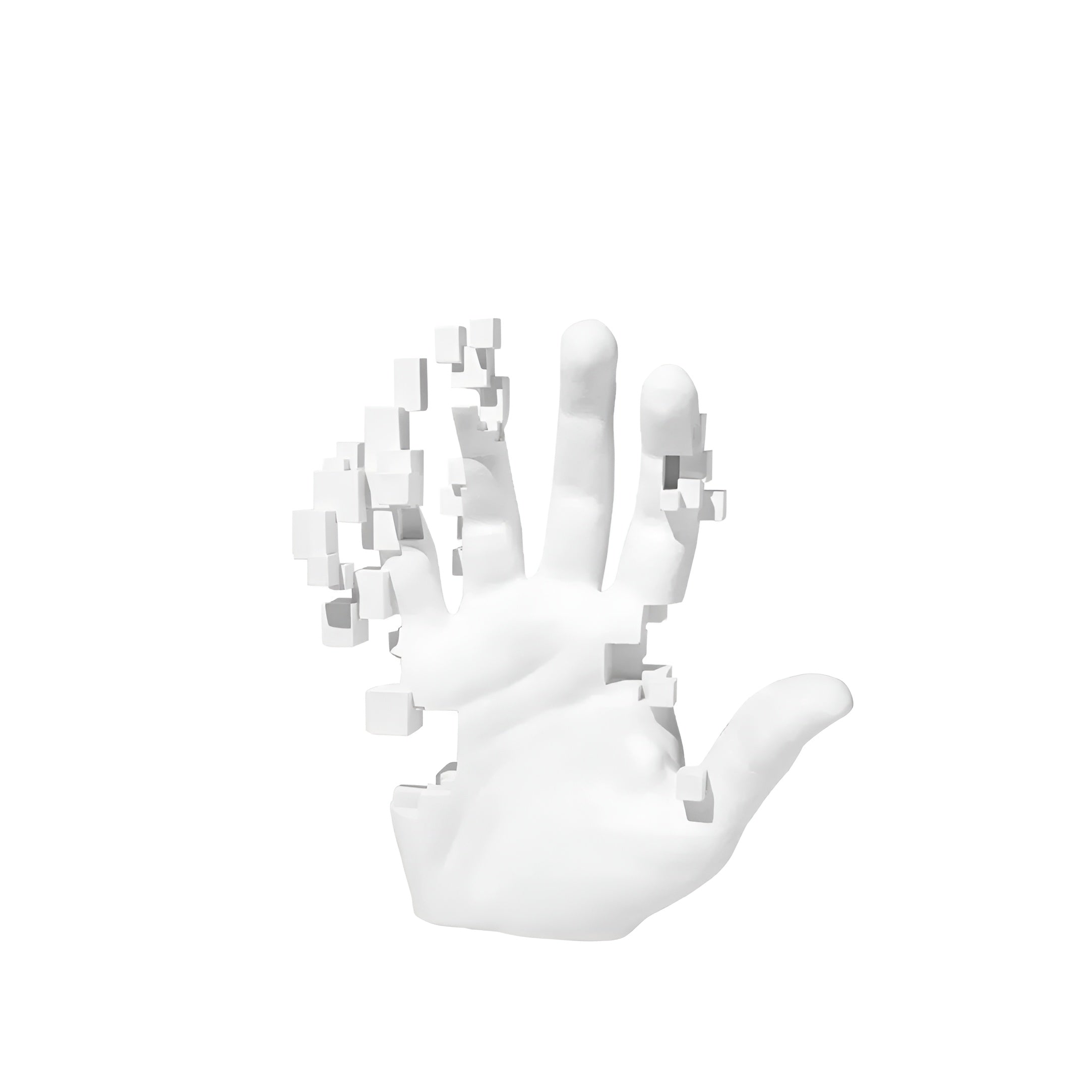 Mosaik-Hand Statue - Abstrakte Harz Glitch Hand Palm Figur Ornament