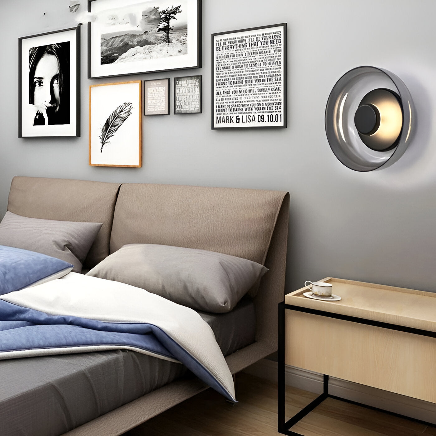 NordBowl Wandleuchte - Rund Nordic Lighting - Glasschale Wandlampe