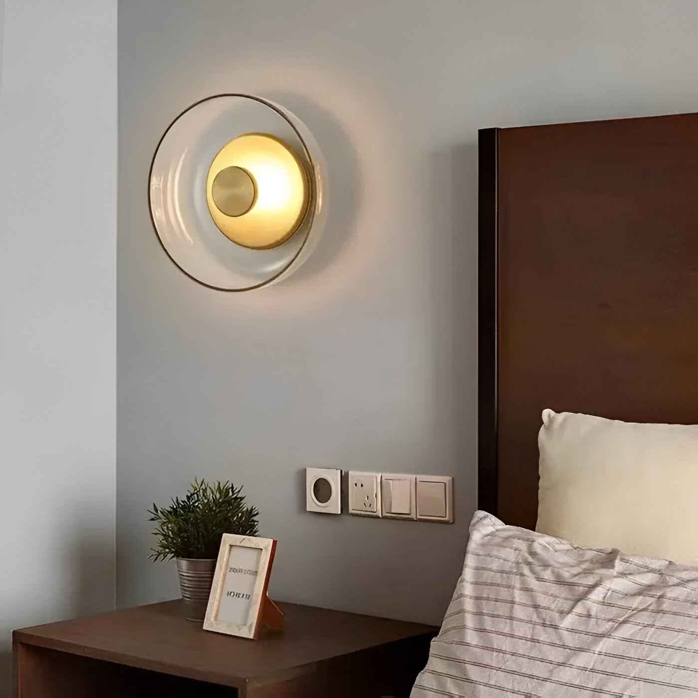 NordBowl Wandleuchte - Rund Nordic Lighting - Glasschale Wandlampe