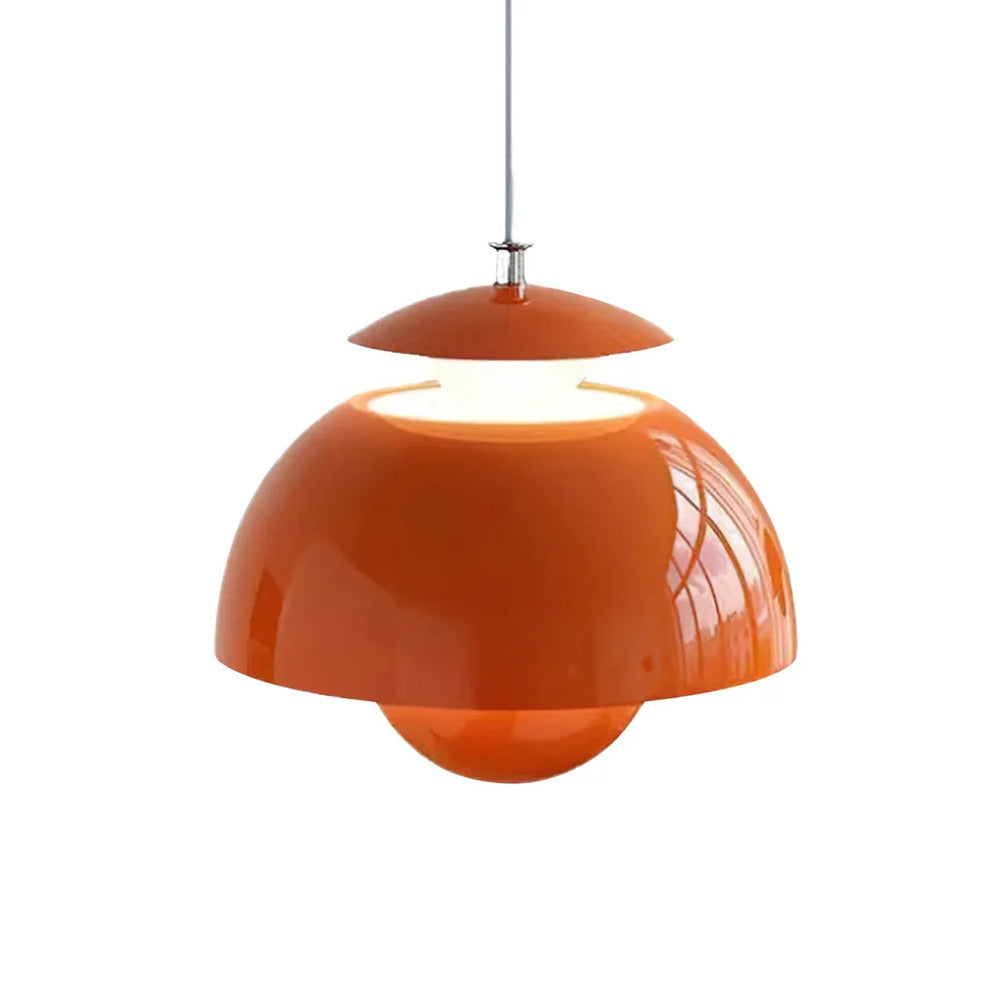 Nordisch Metall Pendelleuchte 25 cm – Nordisches Design, Blütenform, Retro-Stil