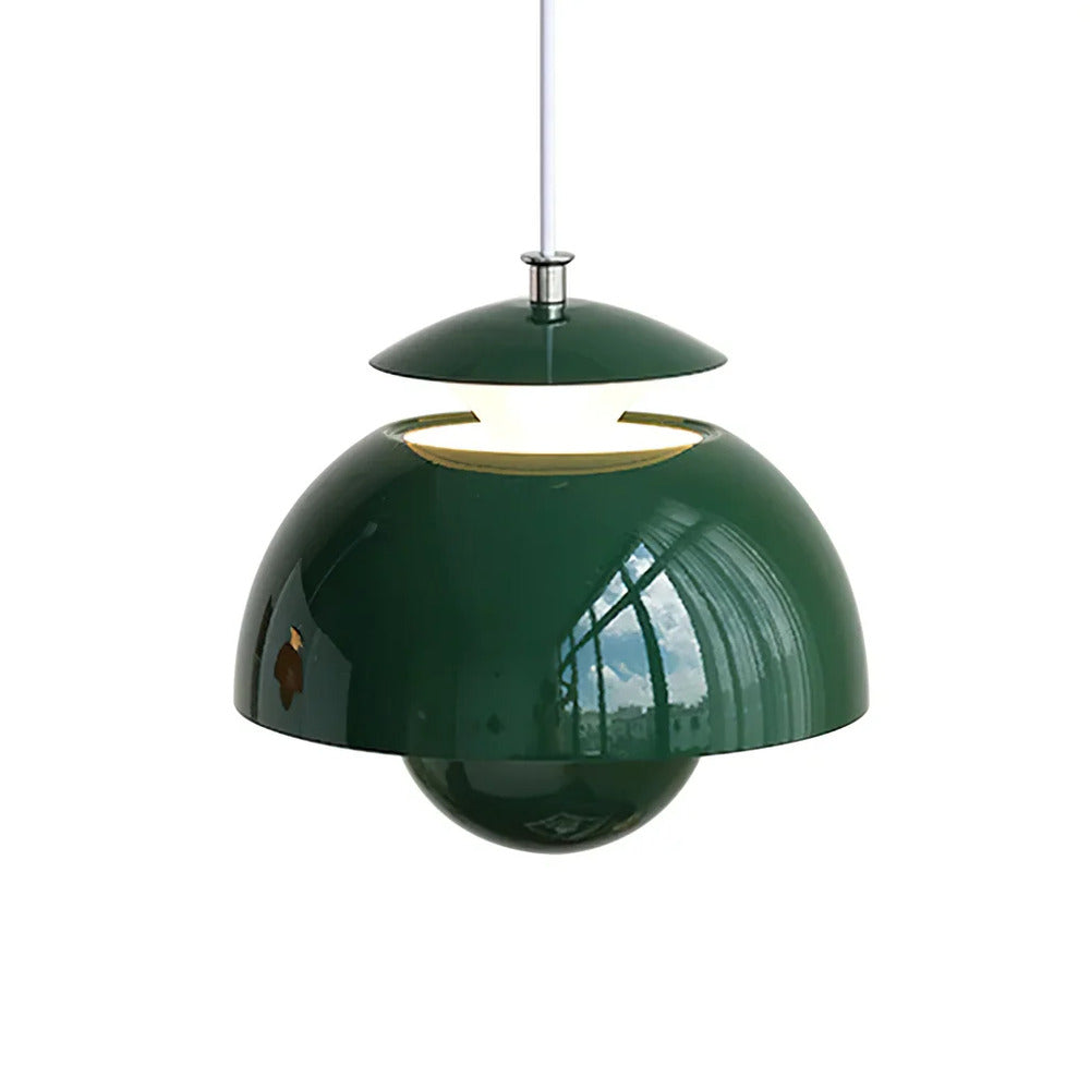 Nordisch Metall Pendelleuchte 25 cm – Nordisches Design, Blütenform, Retro-Stil