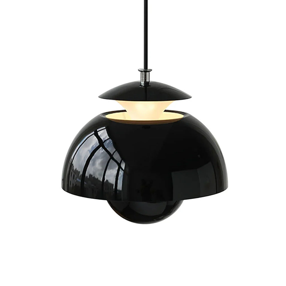 Nordisch Metall Pendelleuchte 25 cm – Nordisches Design, Blütenform, Retro-Stil