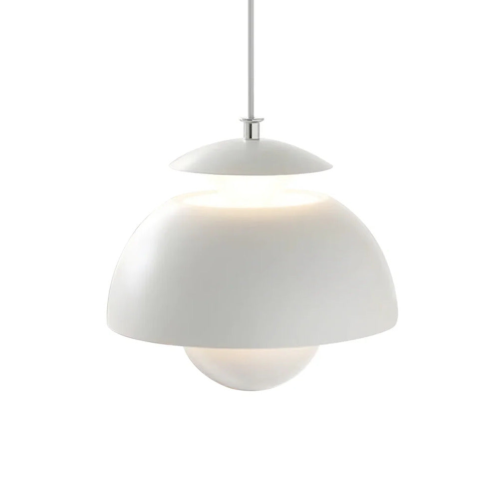Nordisch Metall Pendelleuchte 25 cm – Nordisches Design, Blütenform, Retro-Stil