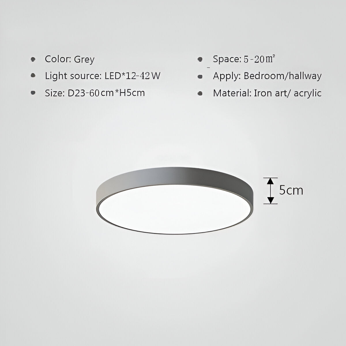 Orb Deckenleuchte - Runde LED Deckenleuchte - Macaron Deckenanbauleuchte