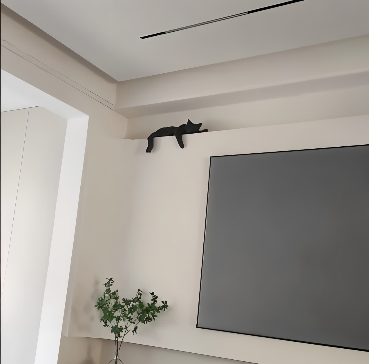 OriPurr - Künstlerische DIY Schwarz Weiß 3D Lethargisch Origami Katze Deko