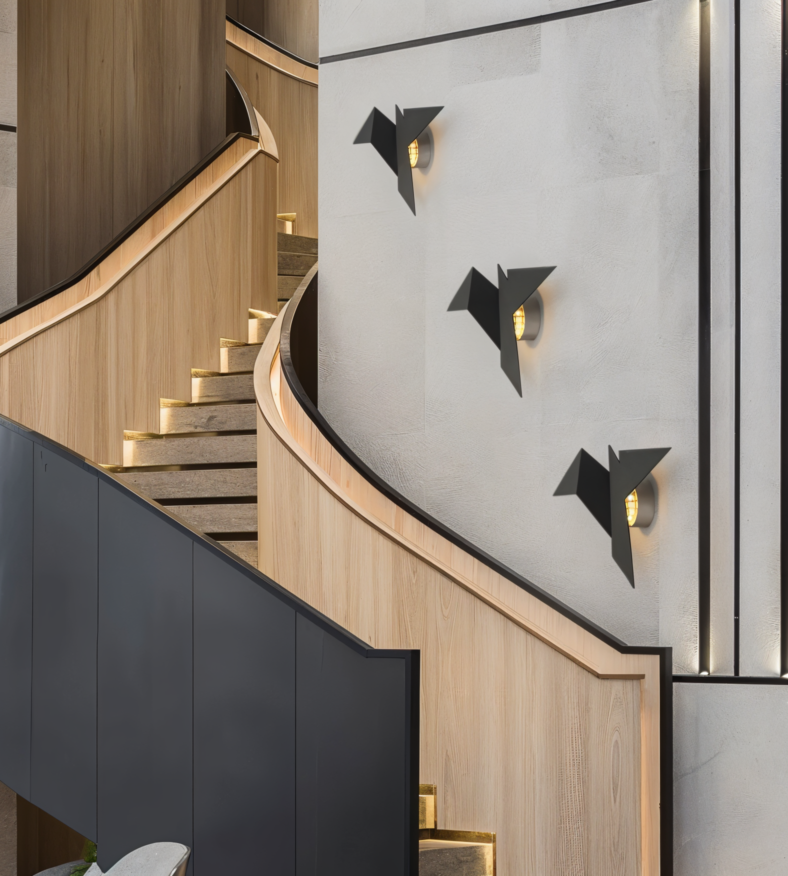 OriTori Wandleuchte - Geometrische Origami Vogel Wandleuchte - Japanischer Stil Wandleuchte Design