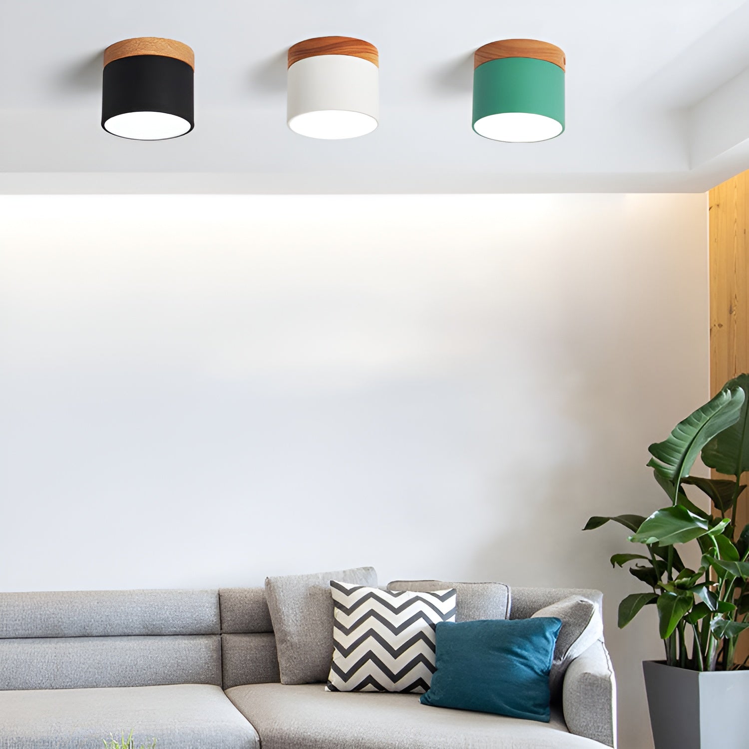 PastelGlow Zylinderlampe - Vintage Flush Mount Deckenleuchte