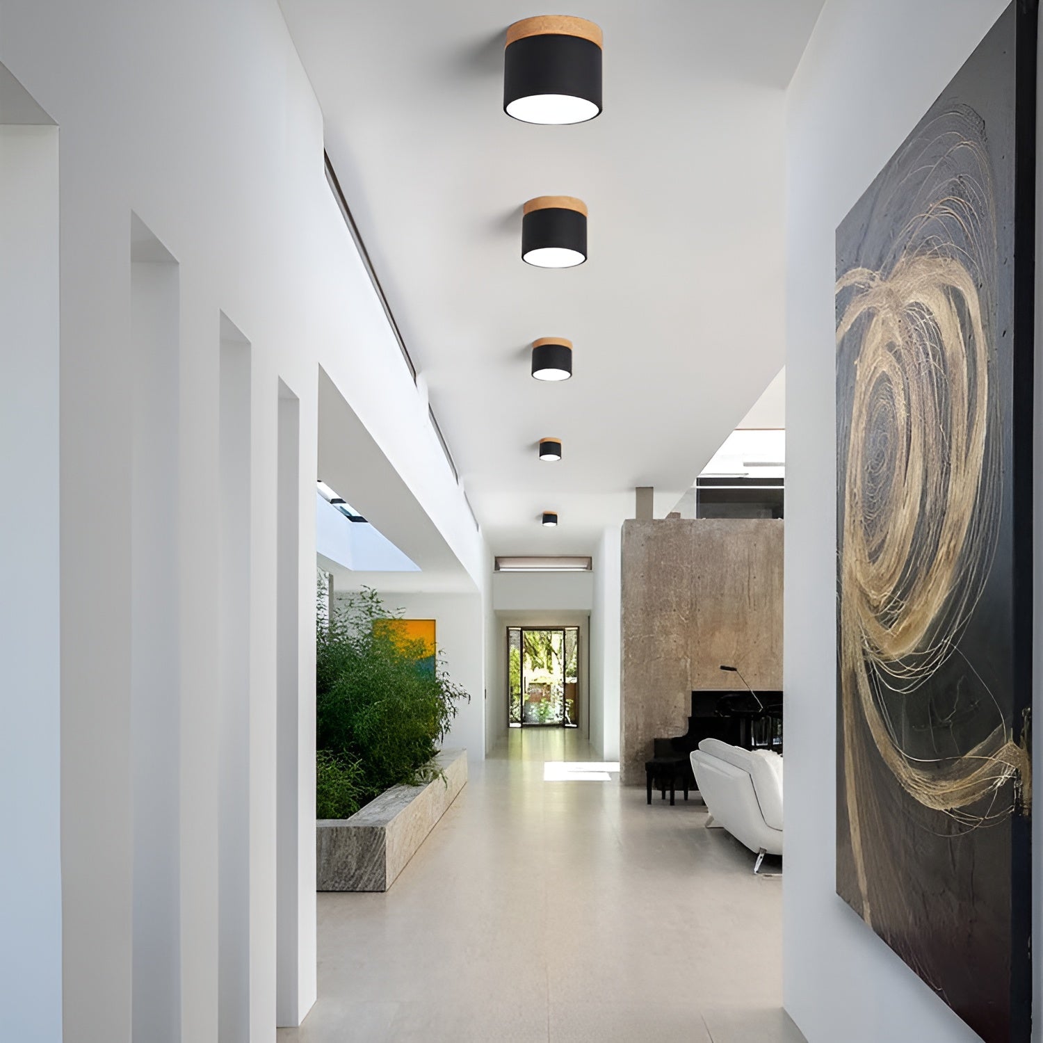 PastelGlow Zylinderlampe - Vintage Flush Mount Deckenleuchte