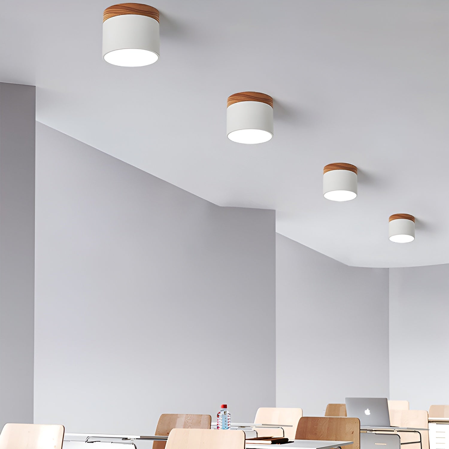 PastelGlow Zylinderlampe - Vintage Flush Mount Deckenleuchte