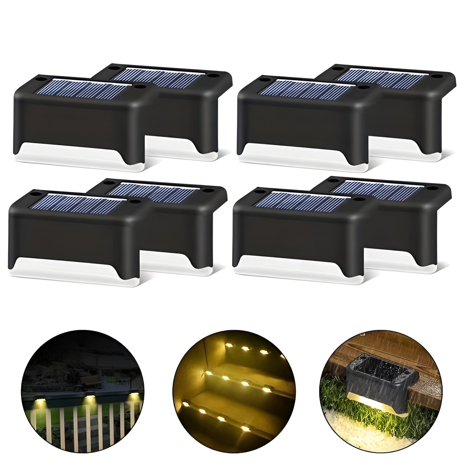 PathStep Lights- LED Solar-Treppenbeleuchtung- Wasserdichte Wandleuchte für draußen