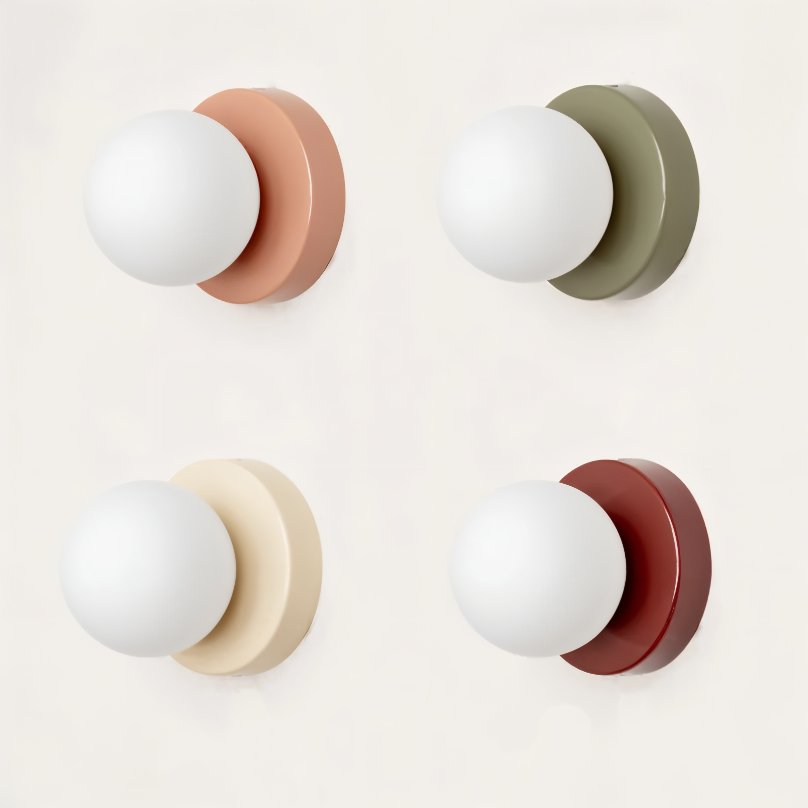 PearlPop Wandleuchte - White Glass Orb Wandleuchte - LED Wandleuchten Indoor