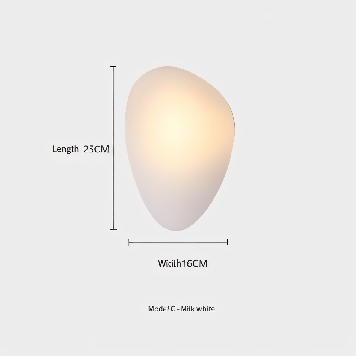 PebbleHue WallLight - LED-Wandlampe aus Glas im Nordischen Stil