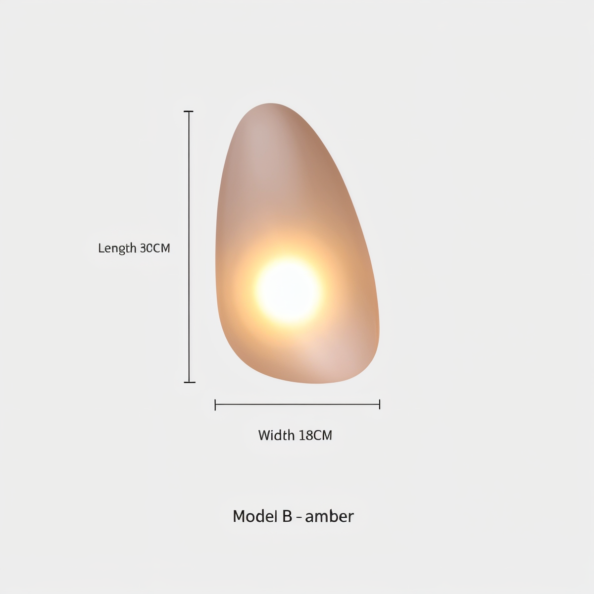PebbleHue WallLight - LED-Wandlampe aus Glas im Nordischen Stil