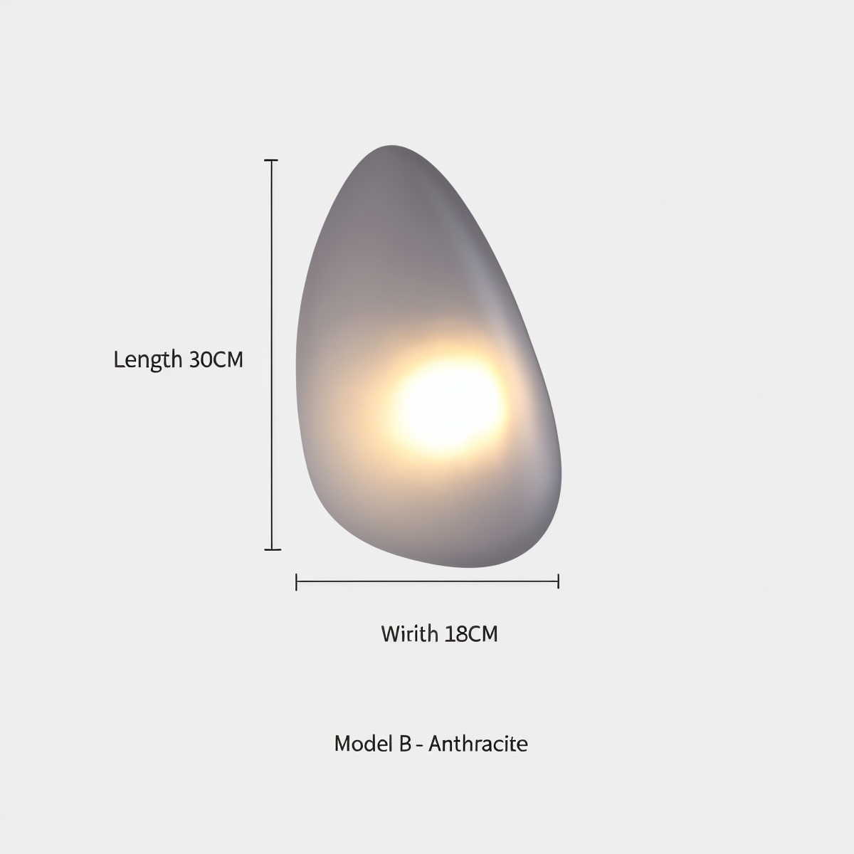 PebbleHue WallLight - LED-Wandlampe aus Glas im Nordischen Stil