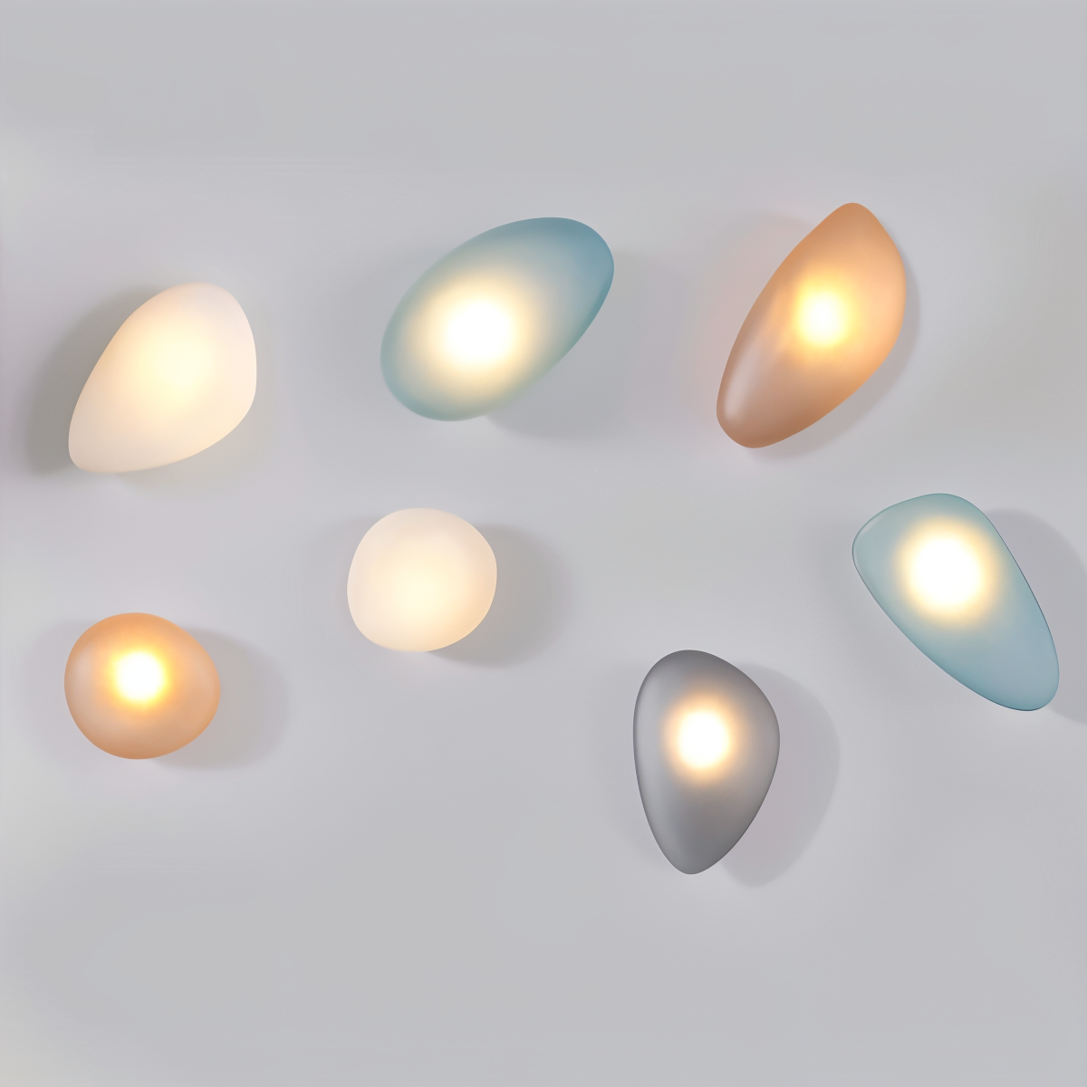 PebbleHue WallLight - LED-Wandlampe aus Glas im Nordischen Stil