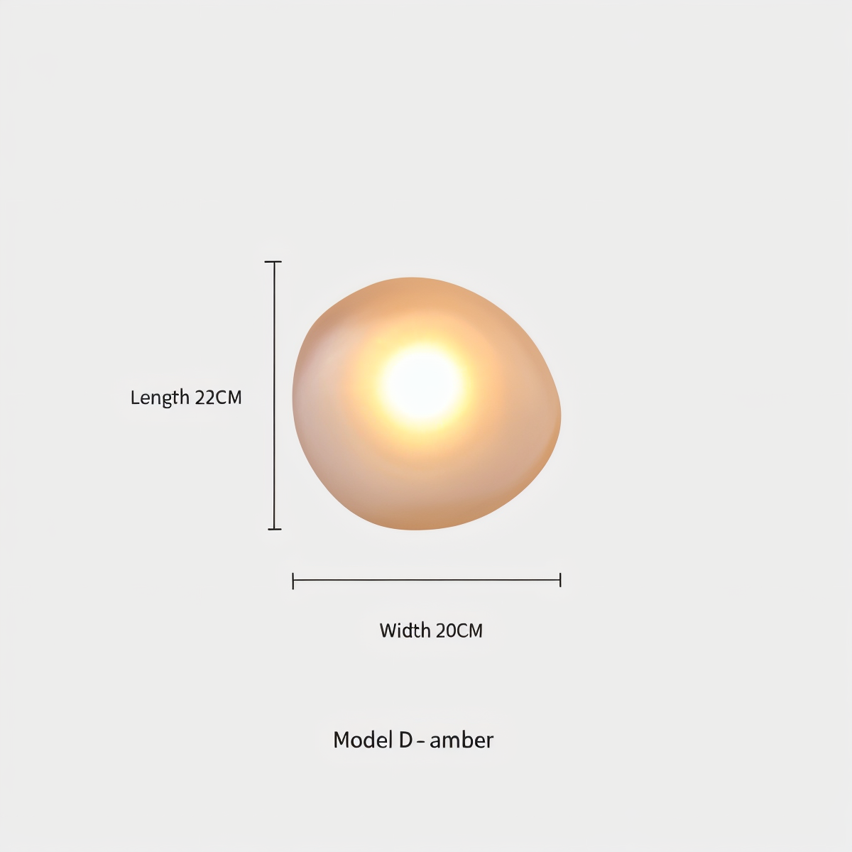 PebbleHue WallLight - LED-Wandlampe aus Glas im Nordischen Stil