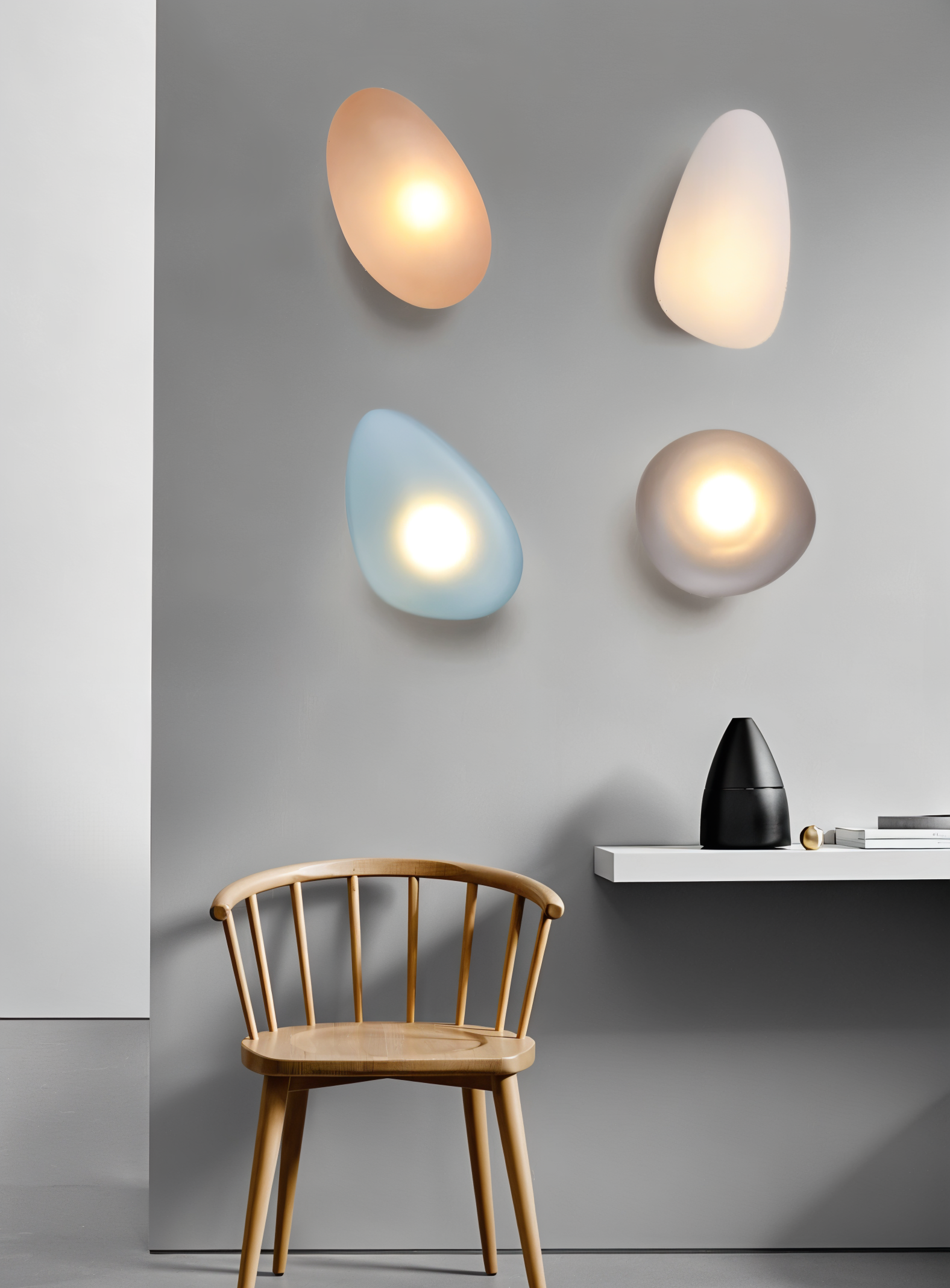 PebbleHue WallLight - LED-Wandlampe aus Glas im Nordischen Stil