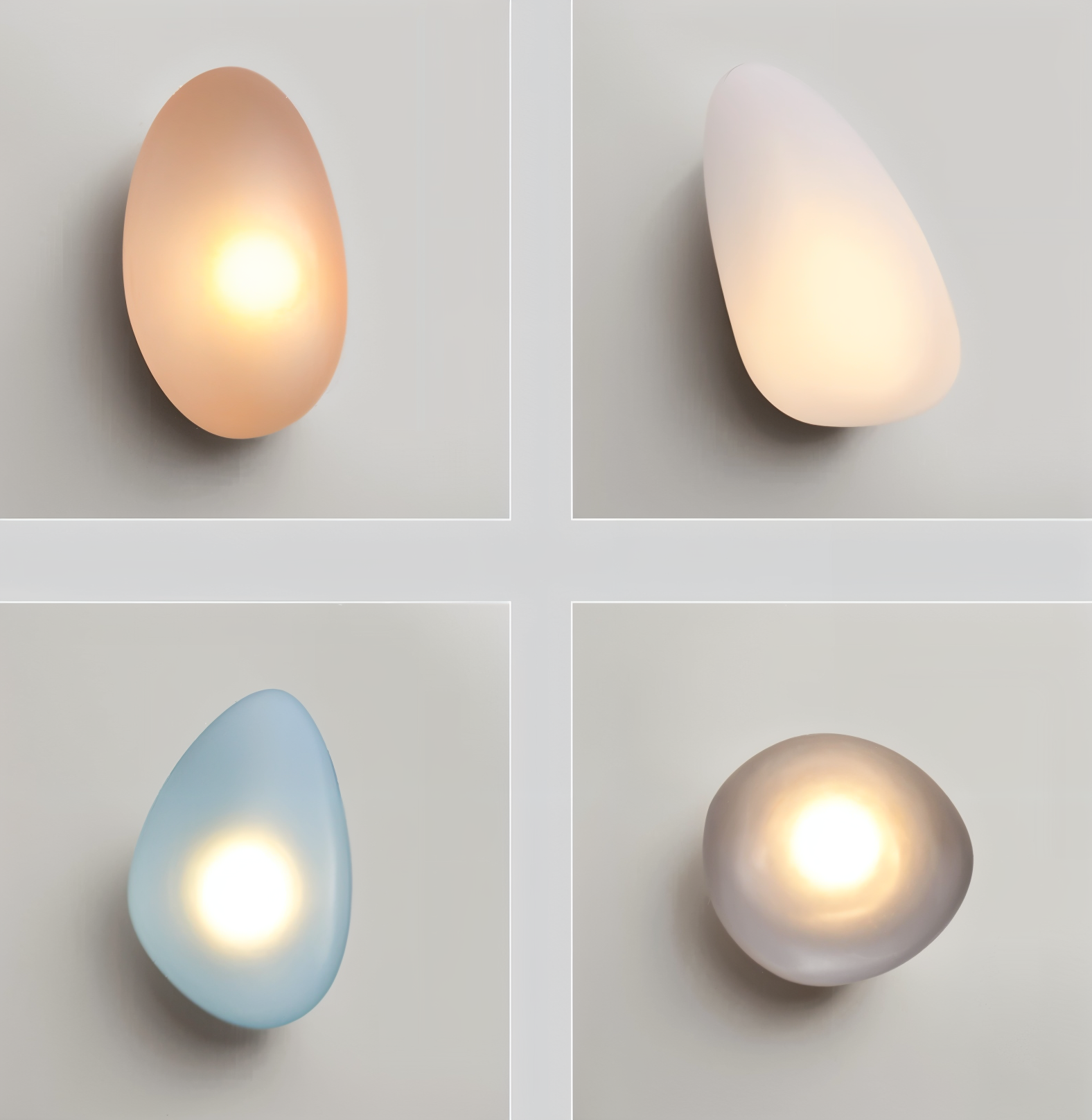 PebbleHue WallLight - LED-Wandlampe aus Glas im Nordischen Stil