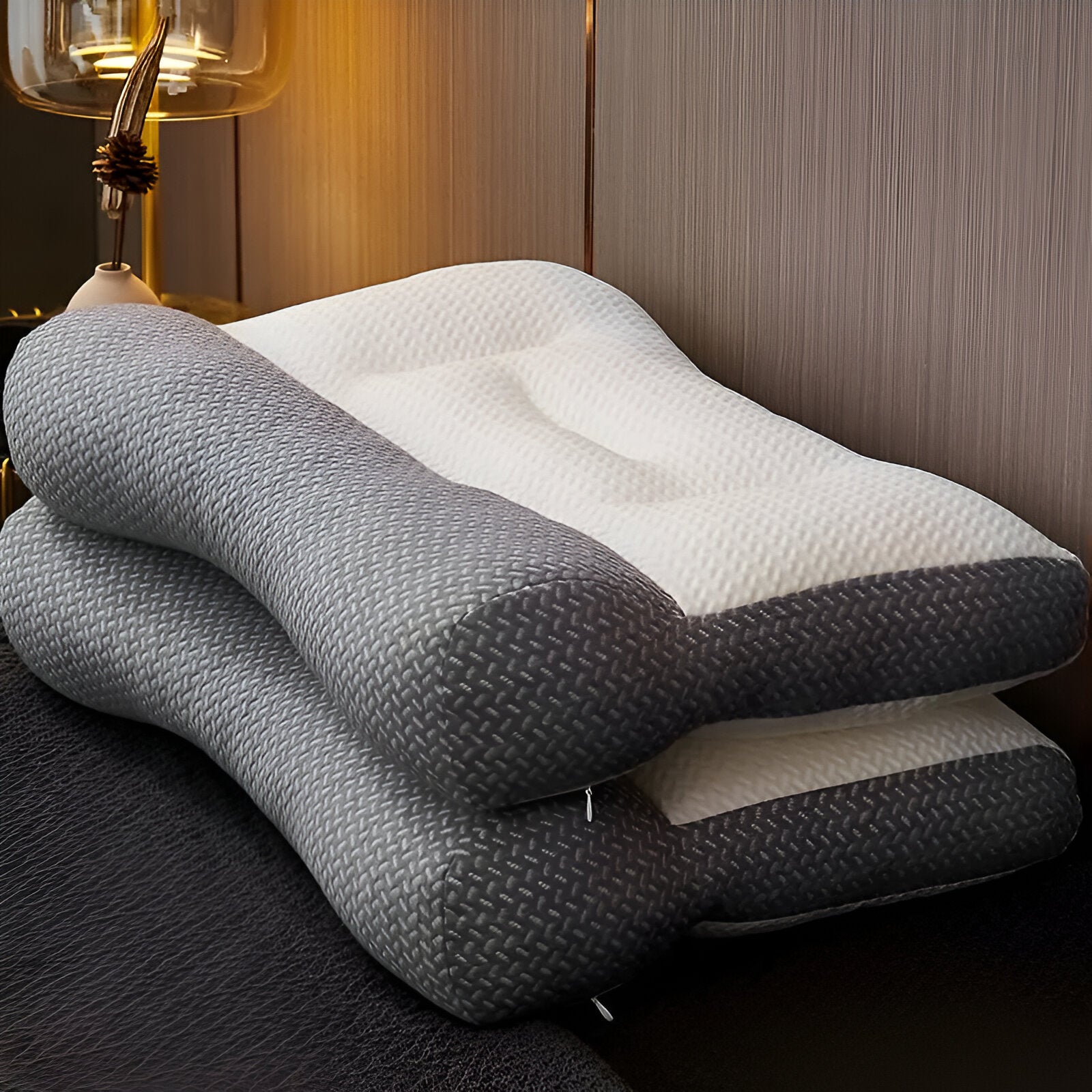 PolyePlush Kopfkissen - Premium Komfort Nackenkissen für Schmerz & Müdigkeit Relief