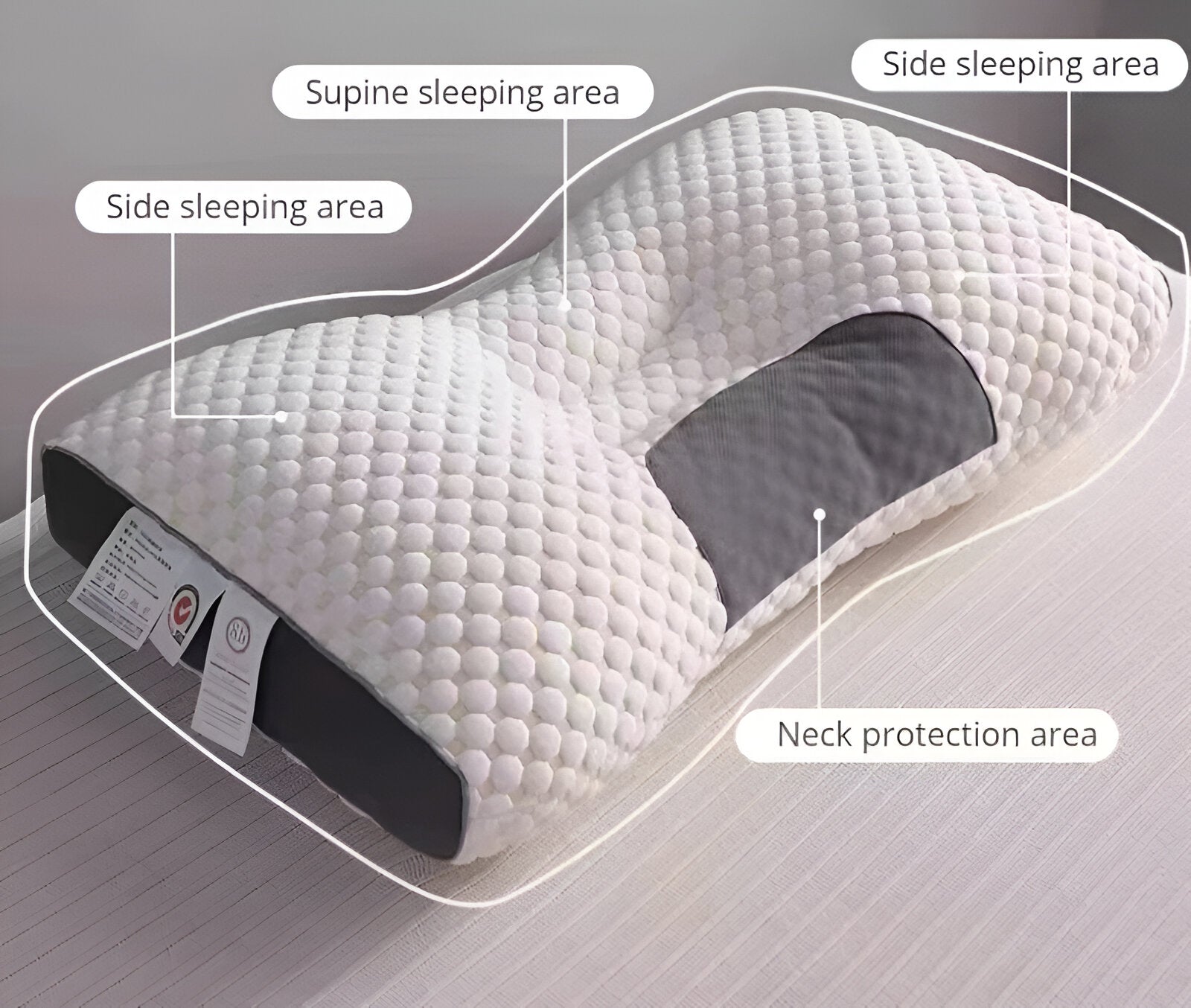 PolyePlush Kopfkissen - Premium Komfort Nackenkissen für Schmerz & Müdigkeit Relief