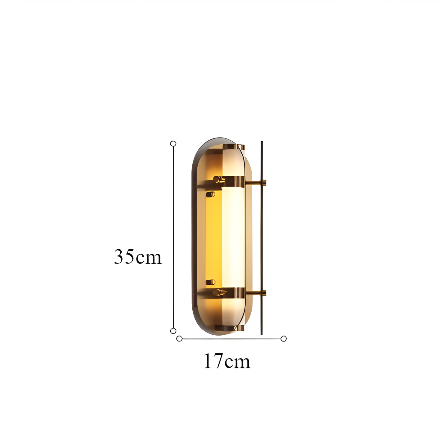PrismGlos Wandleuchte - Glas Wandleuchte - Ellipse Wandleuchte Design - Moderne Wandleuchten LED
