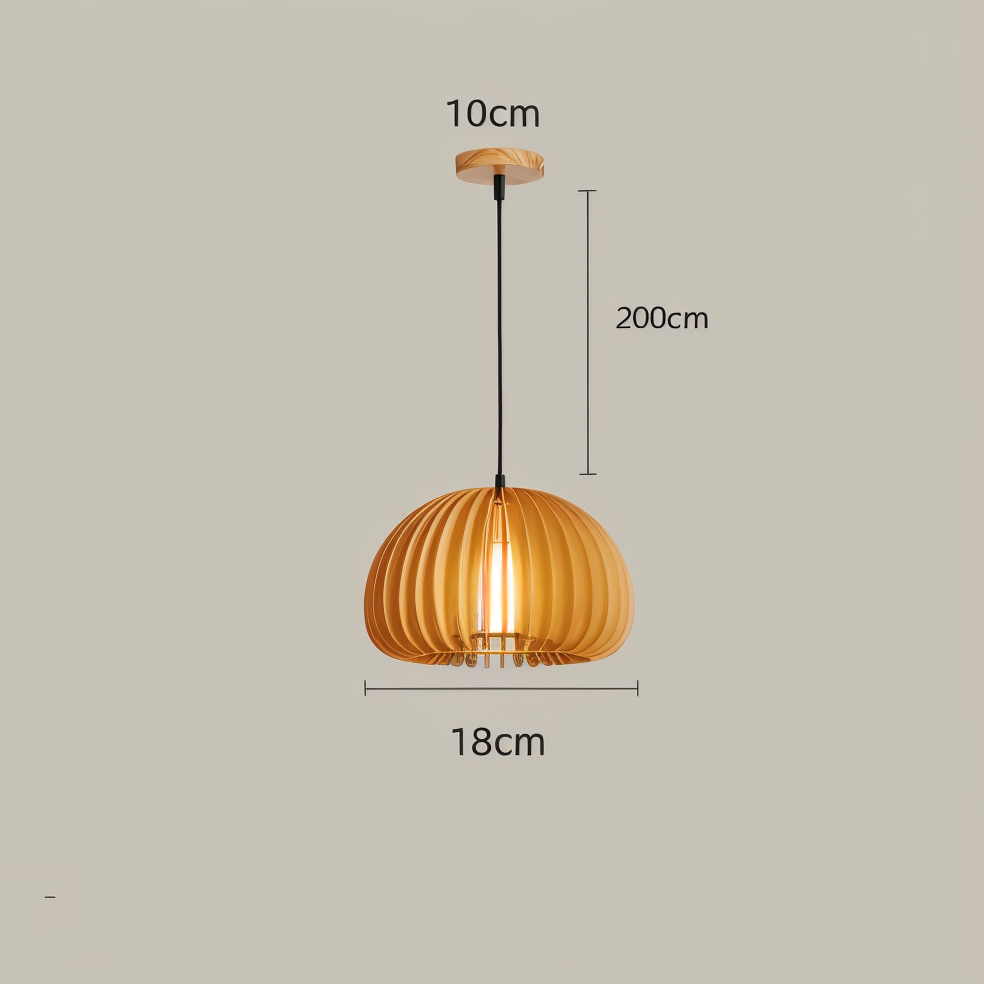 Wooden Dream Pendelleuchte - Handgefertigte Rustikale Holzkunst-Deckenleuchte