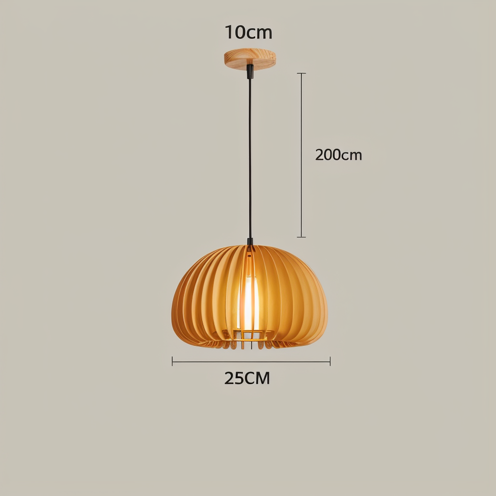 Wooden Dream Pendelleuchte - Handgefertigte Rustikale Holzkunst-Deckenleuchte