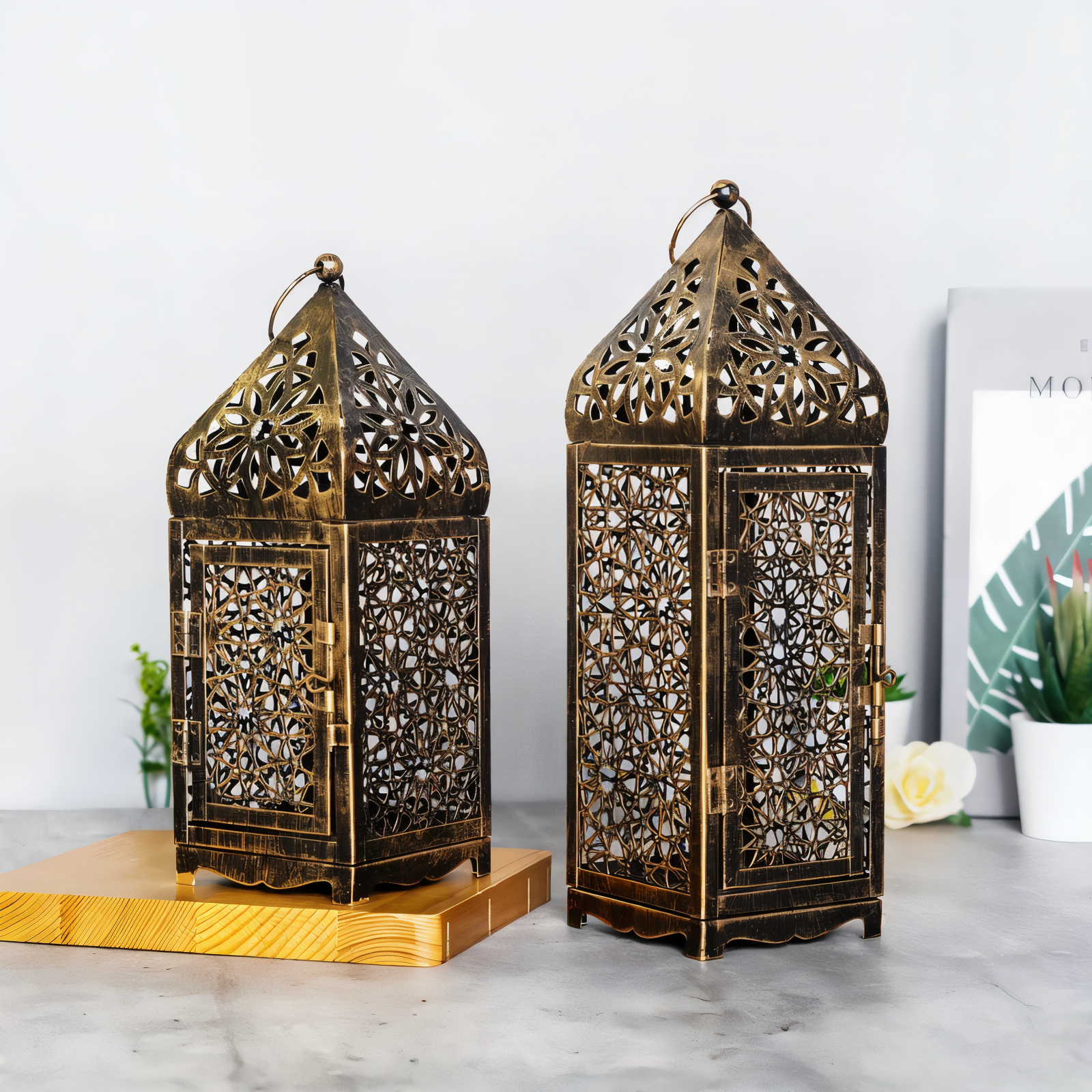Quaint Arabesque Kerzenhalter - Dekorative Metall Kerzenlaterne