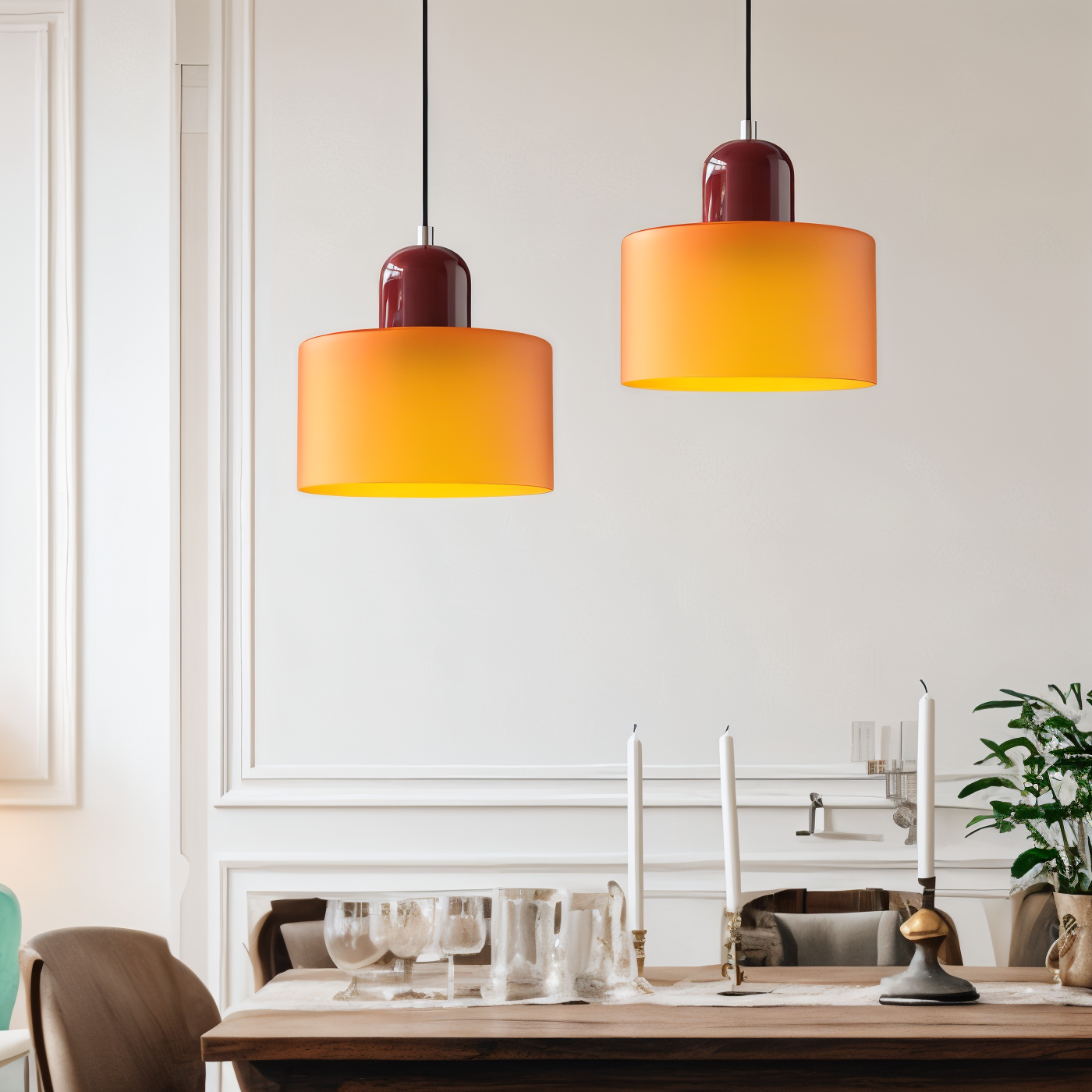 RadiantCyl Pendelleuchte -  Bunte Mini Zylindrische Glas Hängelampe