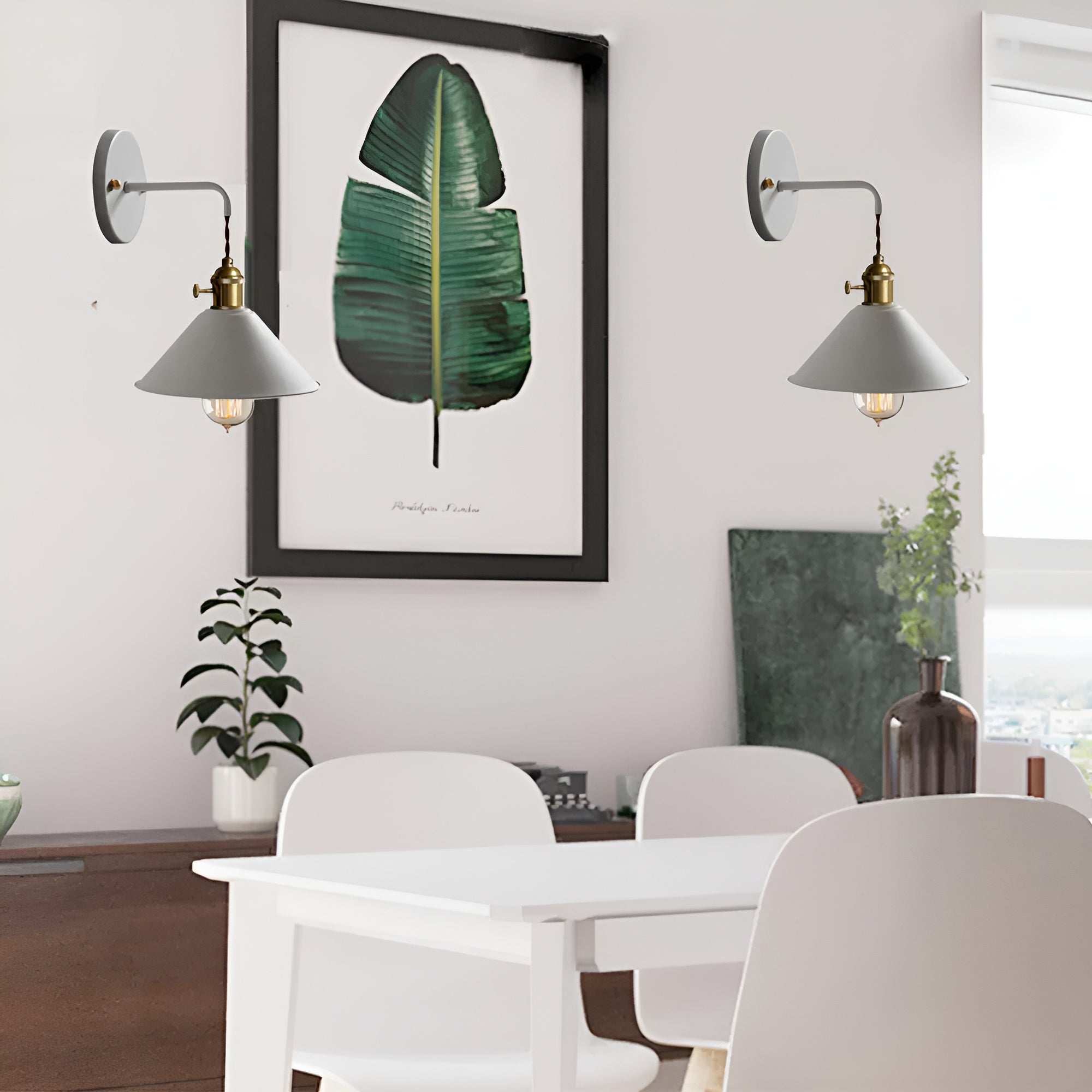 Retro Vintage Wandleuchte - Vintage-inspirierte Kegel Metall Wandlampe