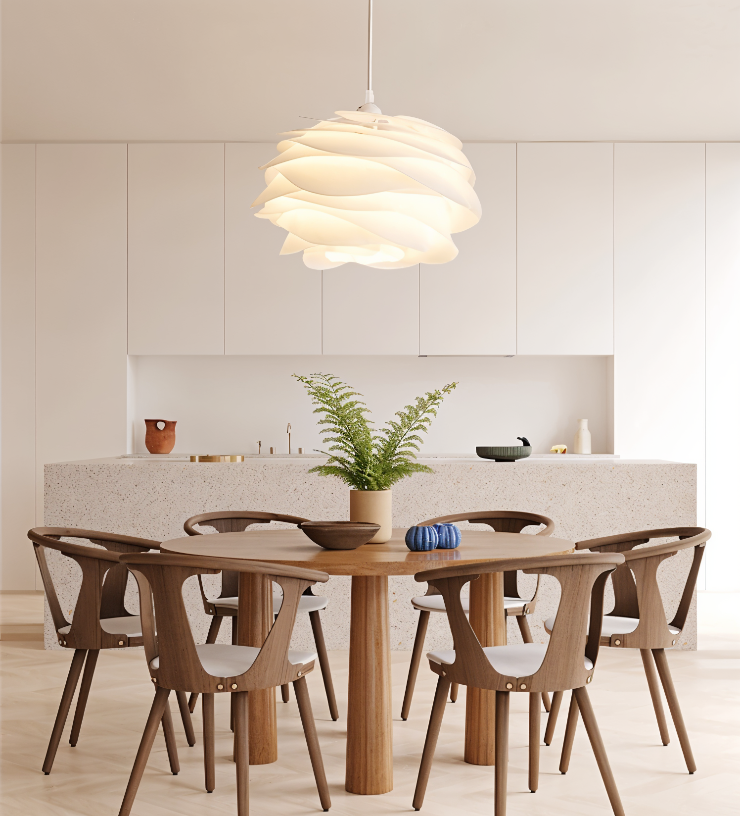 Rosy Pendelleuchte - Dekorative PVC Floral LED Hängelampe für Schlafzimmer