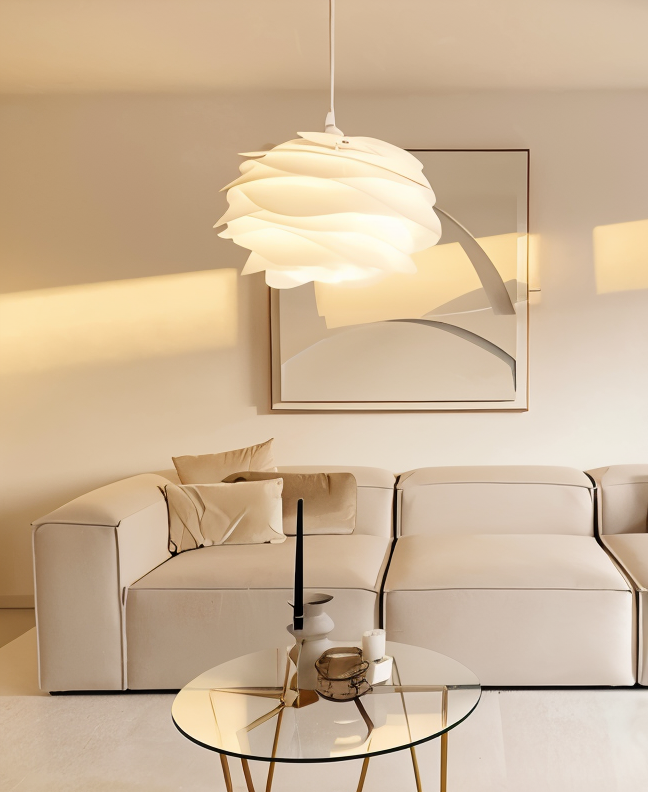 Rosy Pendelleuchte - Dekorative PVC Floral LED Hängelampe für Schlafzimmer