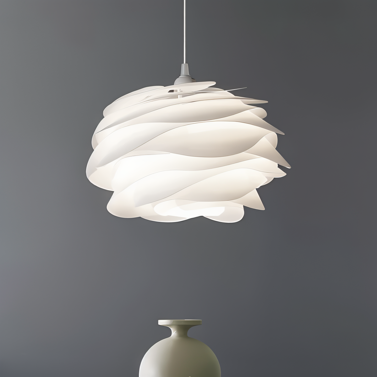 Rosy Pendelleuchte - Dekorative PVC Floral LED Hängelampe für Schlafzimmer