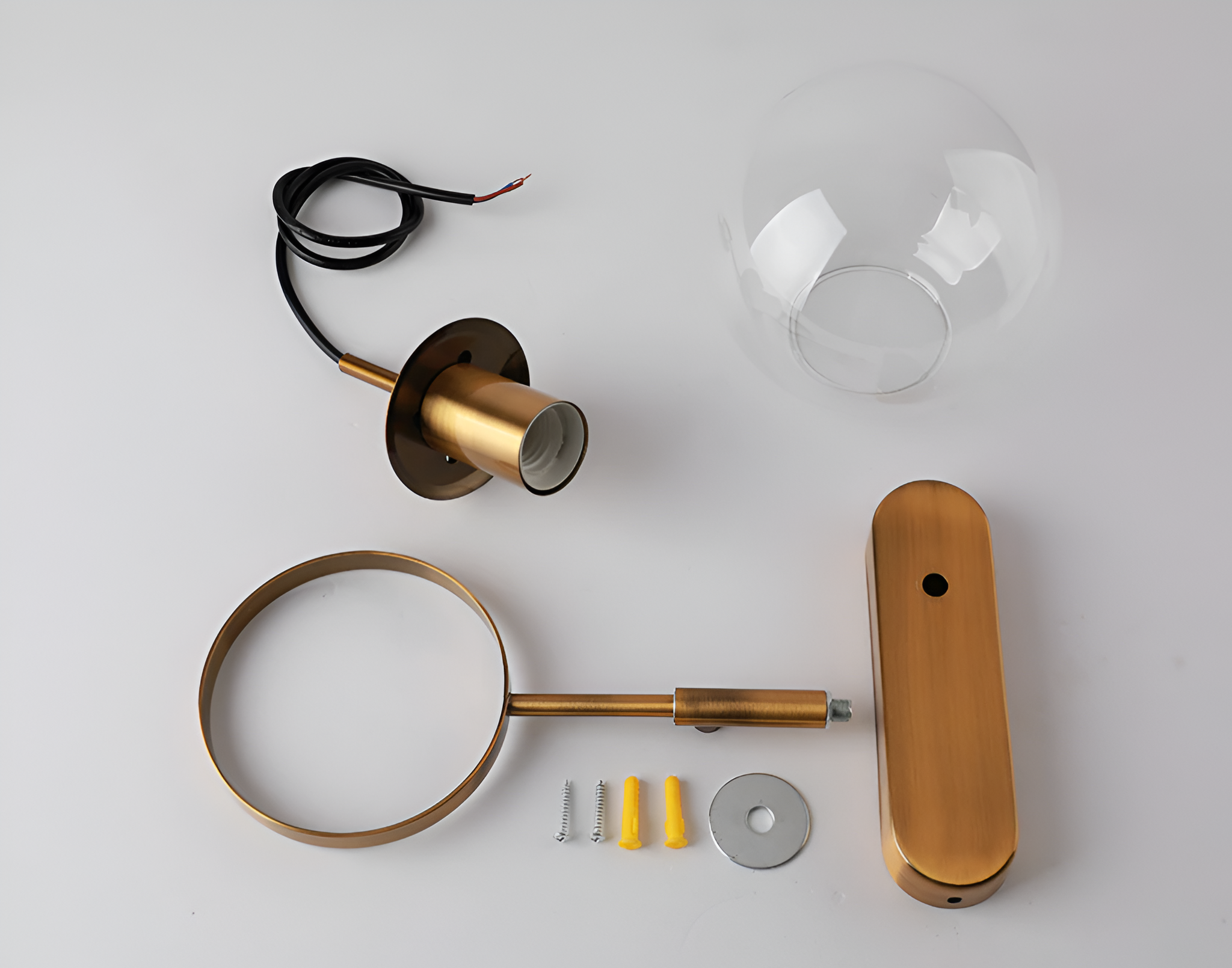 ScandiShine Wandleuchte - Globe Glas Wandlampe - Nordisches Wandleuchten Design - LED Indoor Wandleuchten