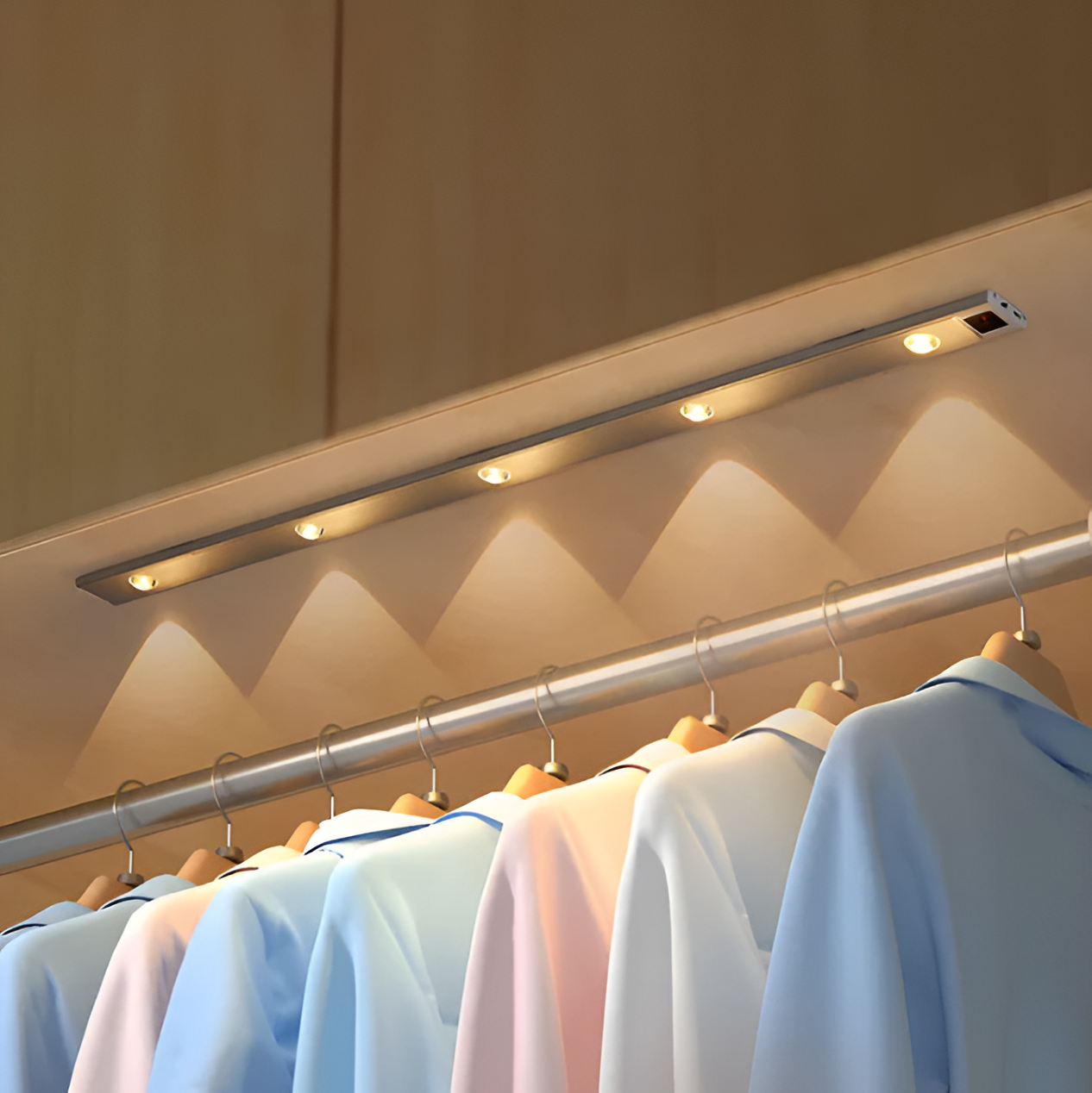 SensoBeam LED Strip - Ultradünne, USB Wiederaufladbare Aluminium Wandleuchte mit PIR Sensor