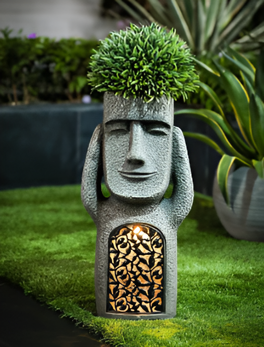 Sensory Trio - Sehen Hören Sprechen Solar Resin Ornamente