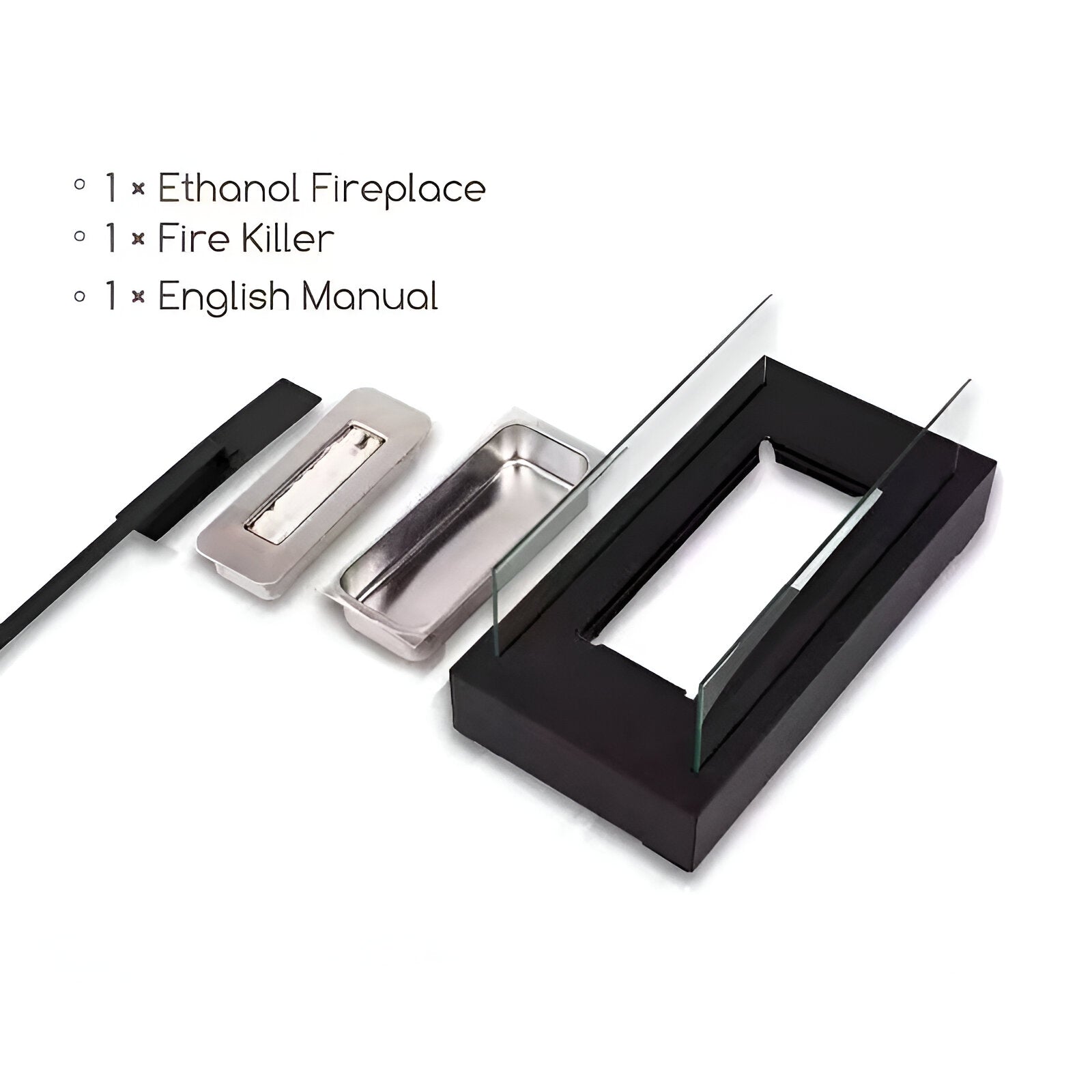 SereniFire Tischkamin - Rechteckiger Bio-Ethanol-Tischkamin Feuerstelle