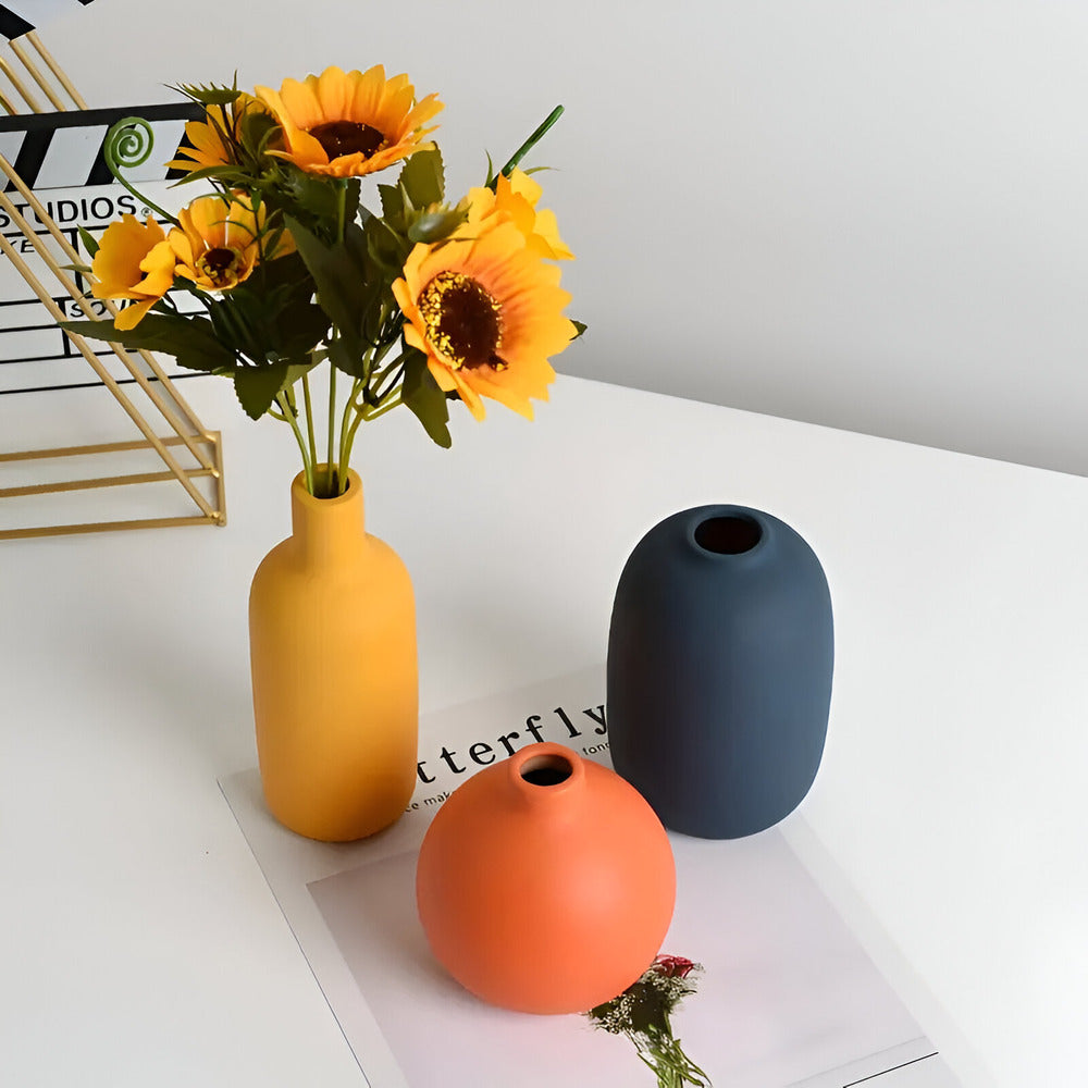 Skandinavische Keramikvase im Minimalismus-Stil | Elegante Dekoration für Ihr Zuhause