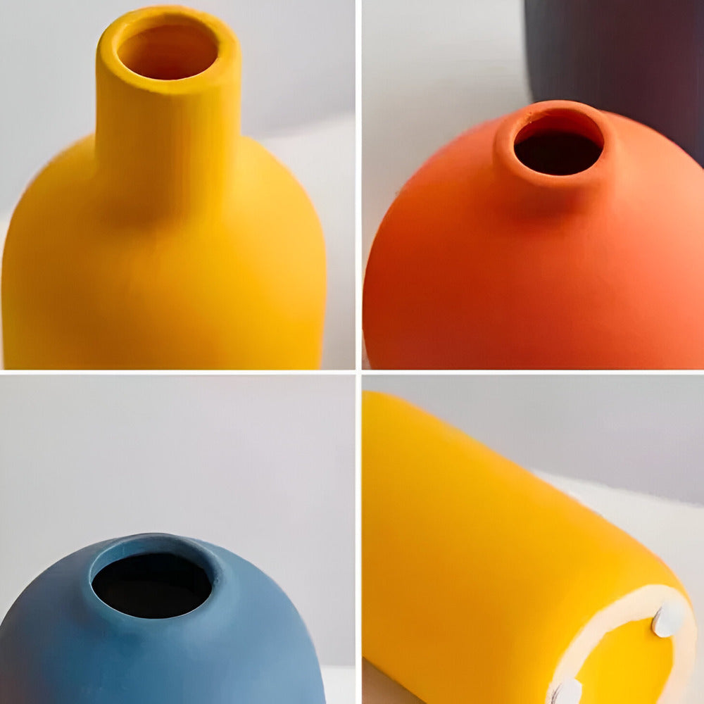 Skandinavische Keramikvase im Minimalismus-Stil | Elegante Dekoration für Ihr Zuhause