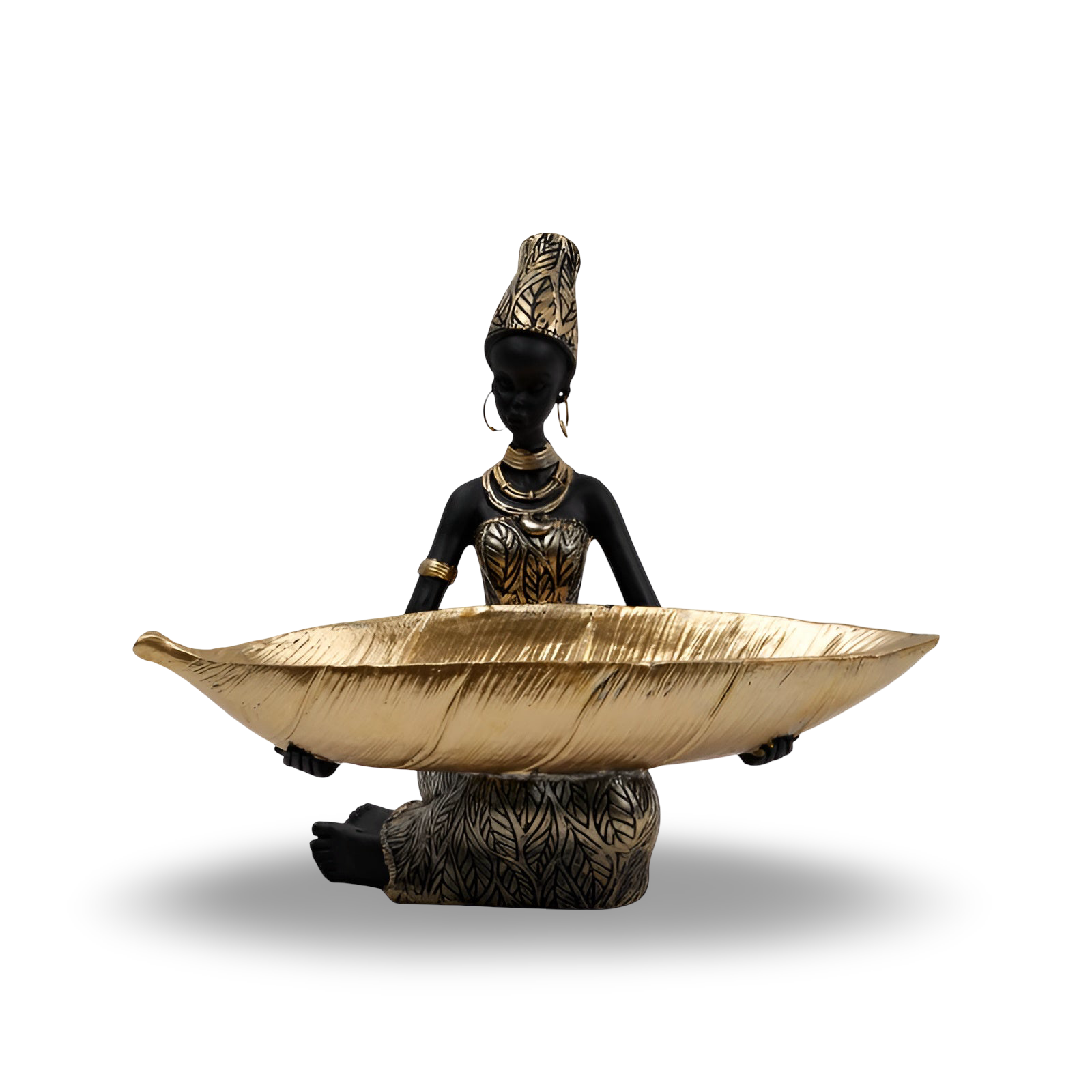 SmartArt - Stilvolle Exotische Schwarze Frau Skulptur & Schlüssel Organizer