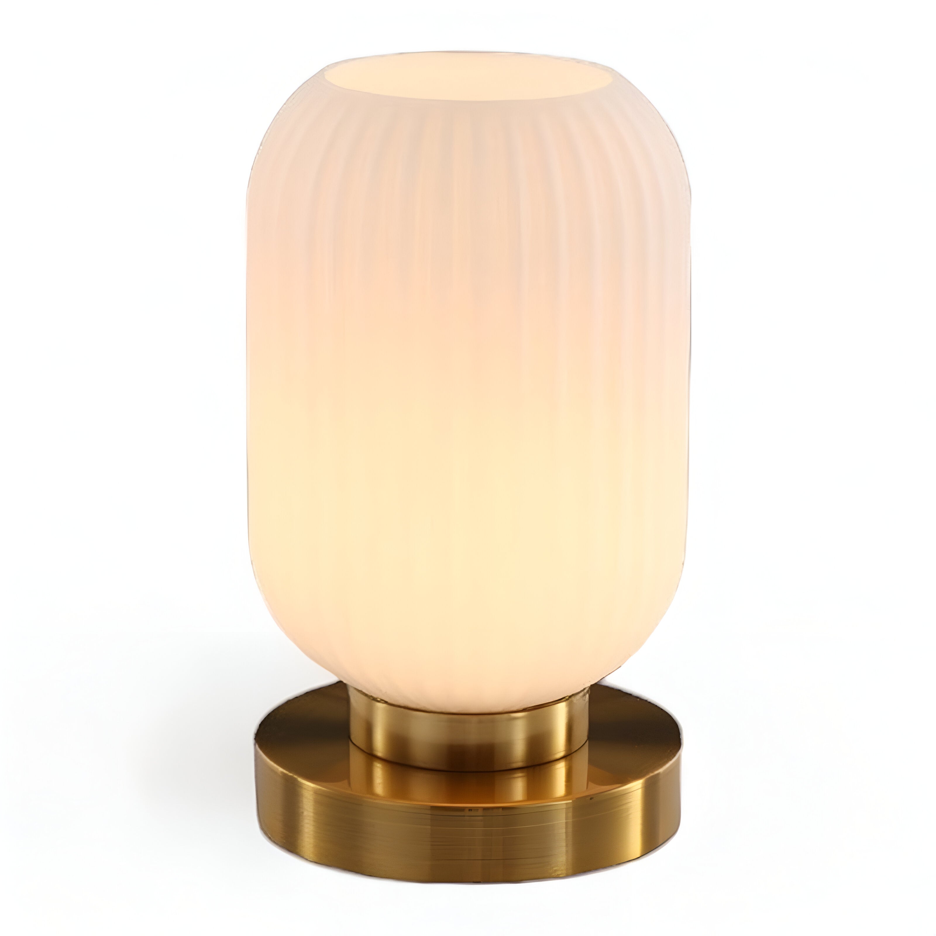 SoftiBeam Tischlampe - Nordic Ribbed Glas Schreibtischlampe