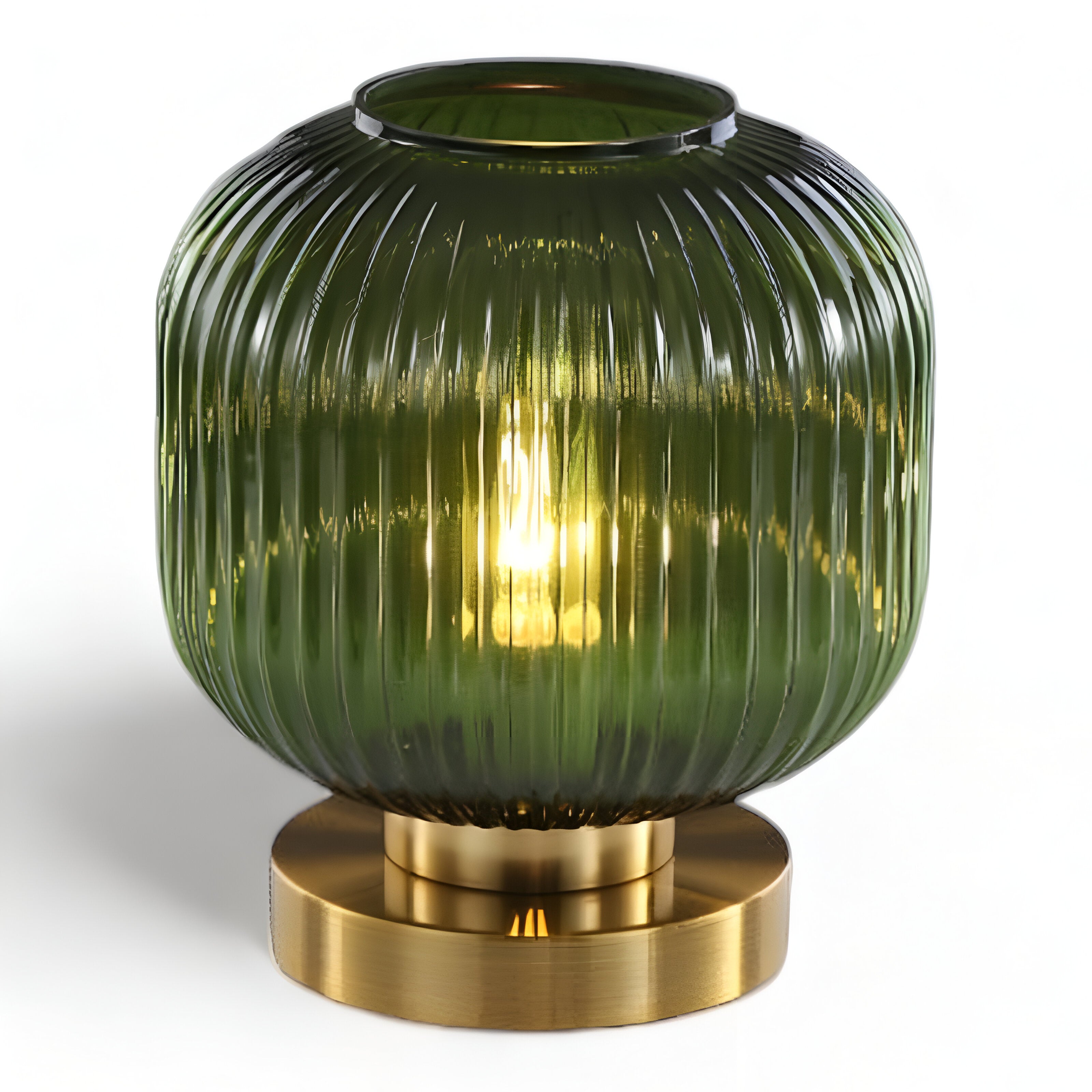 SoftiBeam Tischlampe - Nordic Ribbed Glas Schreibtischlampe