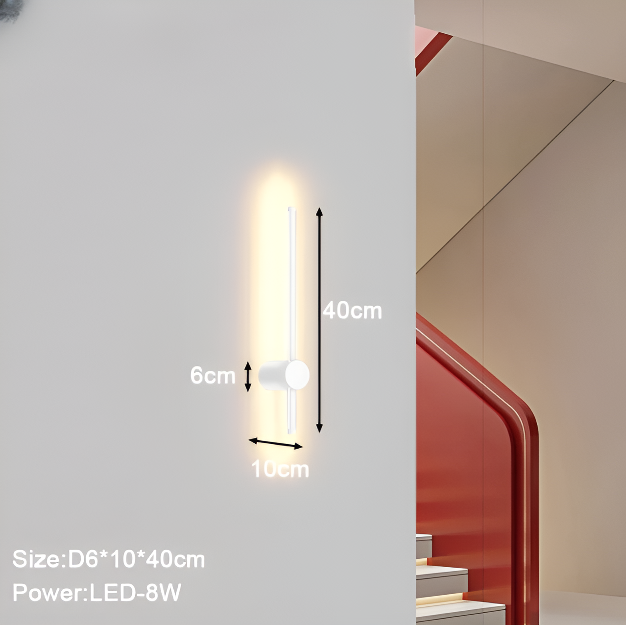 Streamline – Lineare LED-Wandleuchte in Schwarz und Weiß im skandinavischen Stil