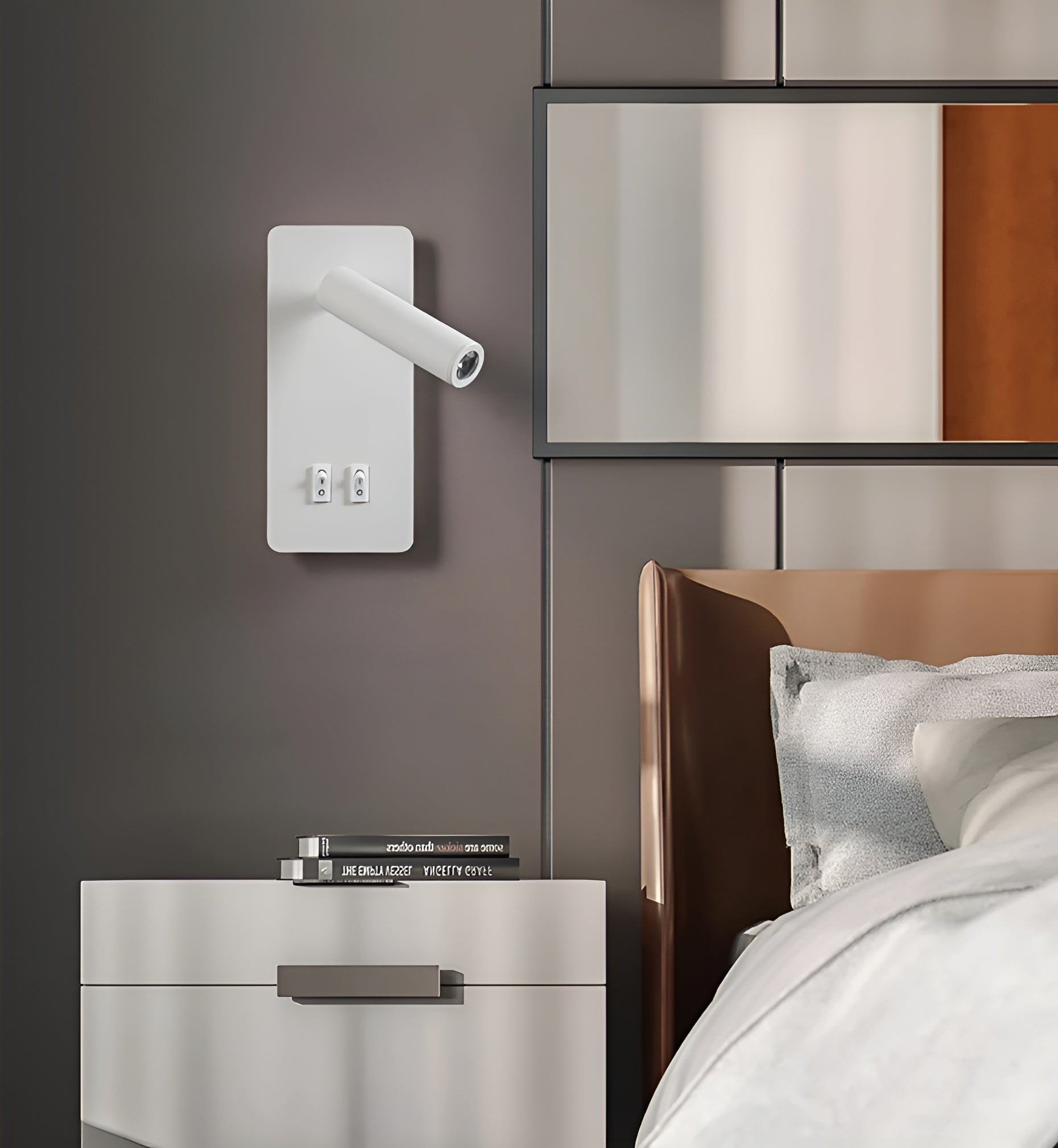 Minimalistische Zylinder-Wandleuchte - Drehbare Wandleuchte aus Eisen