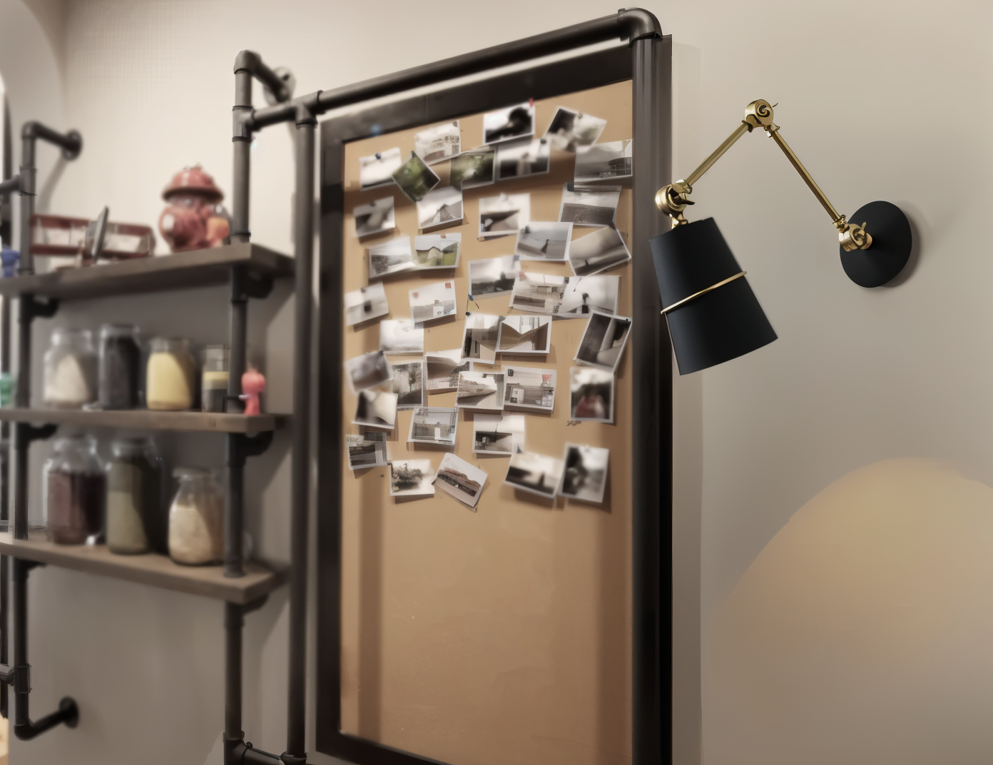 Swing Wandleuchte - Schwarz Weiß Retro Wandleuchte - Verstellbare Langarm Wandleuchte Design - Wandleuchten LED