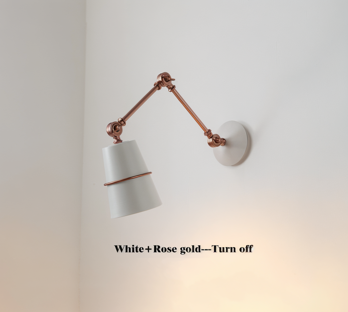 Swing Wandleuchte - Schwarz Weiß Retro Wandleuchte - Verstellbare Langarm Wandleuchte Design - Wandleuchten LED