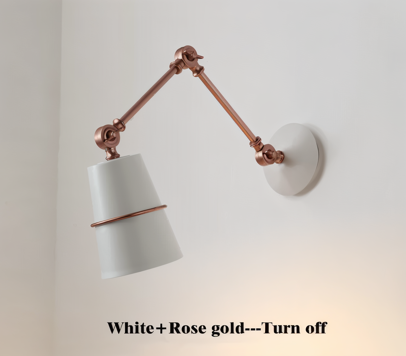 Swing Wandleuchte - Schwarz Weiß Retro Wandleuchte - Verstellbare Langarm Wandleuchte Design - Wandleuchten LED